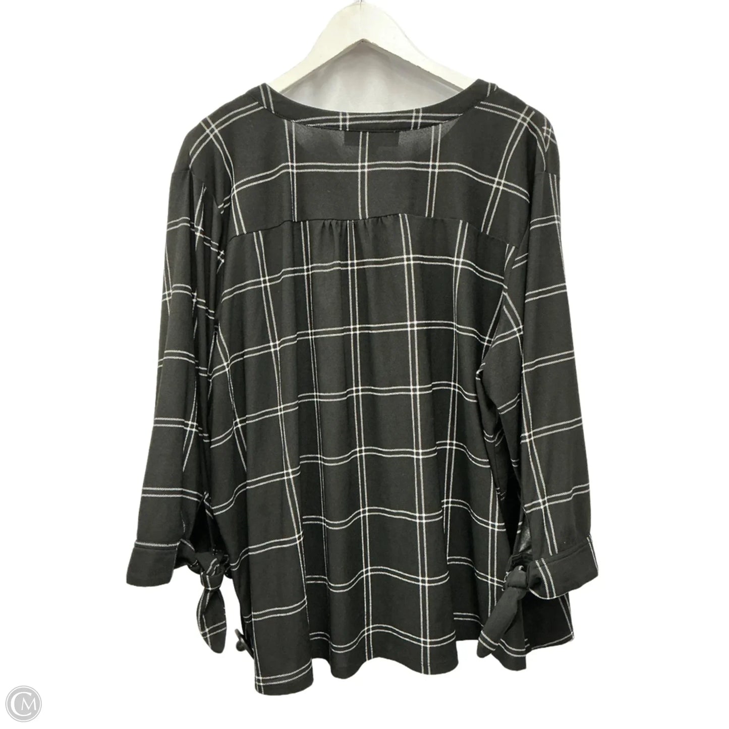 Top 3/4 Sleeve By Clothes Mentor In Black, Size: 3x