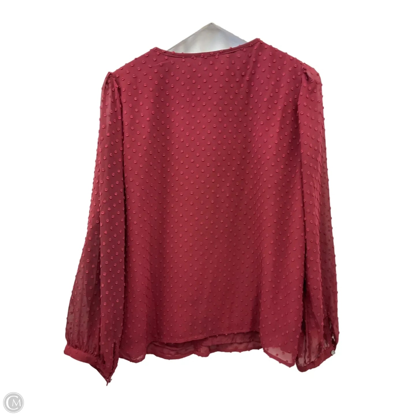 Top Long Sleeve By J. Crew In Maroon, Size: Xl