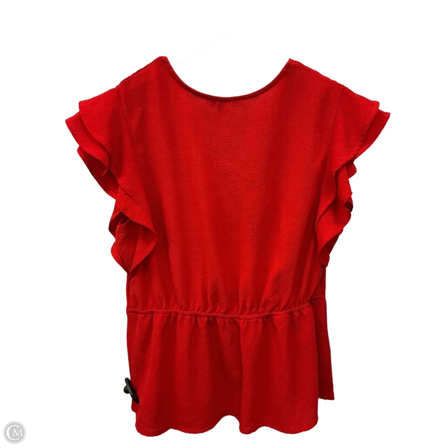 Top Short Sleeve By Monteau In Red, Size: Xl