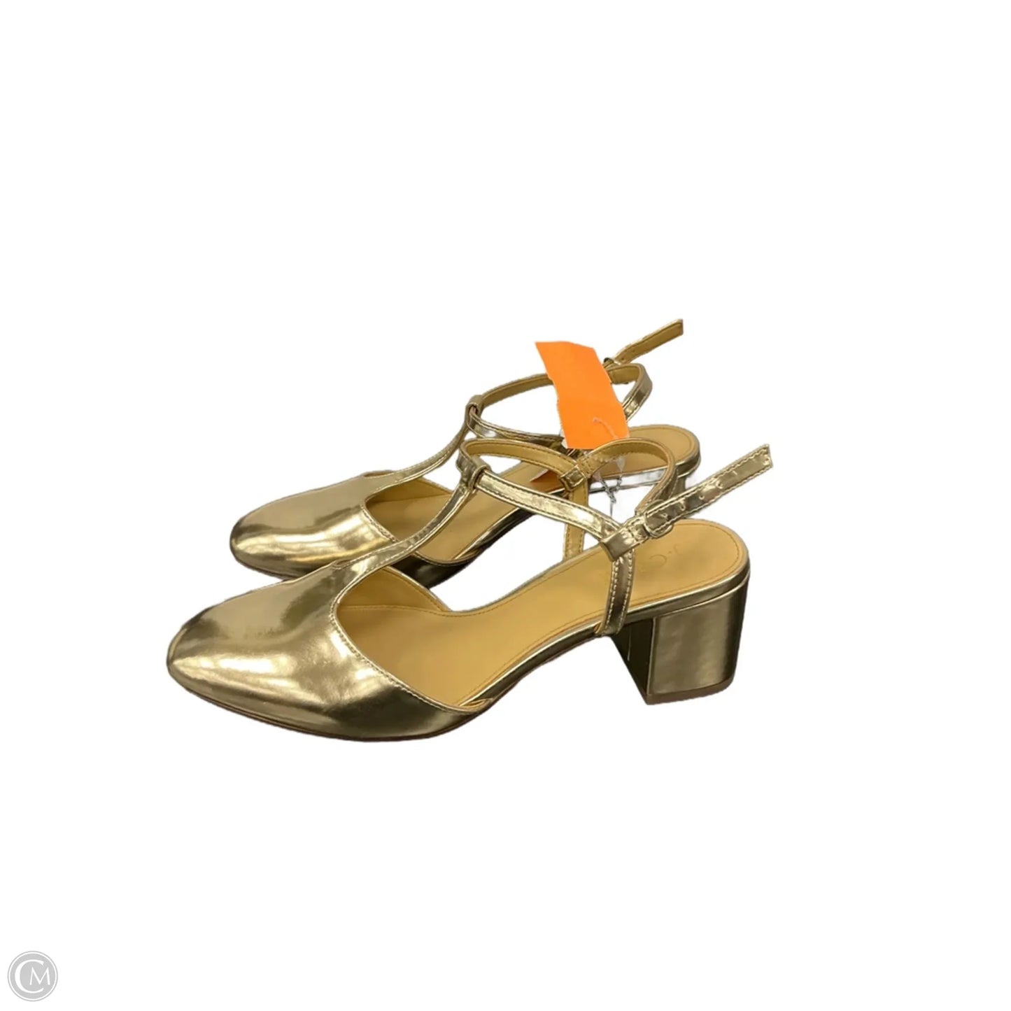 Shoes Heels Block By J. Crew In Gold, Size: 7.5