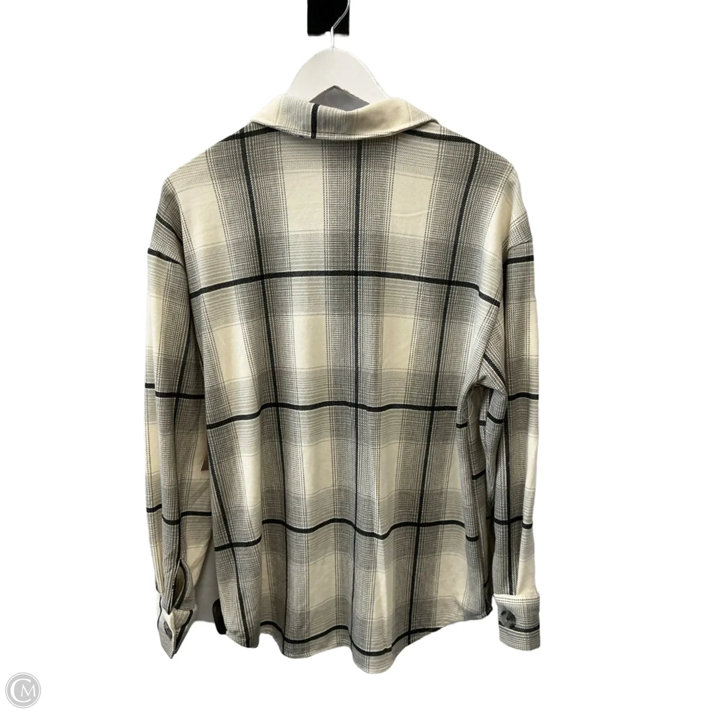 Top Long Sleeve By Eden & Olivia In Cream & Grey, Size: S