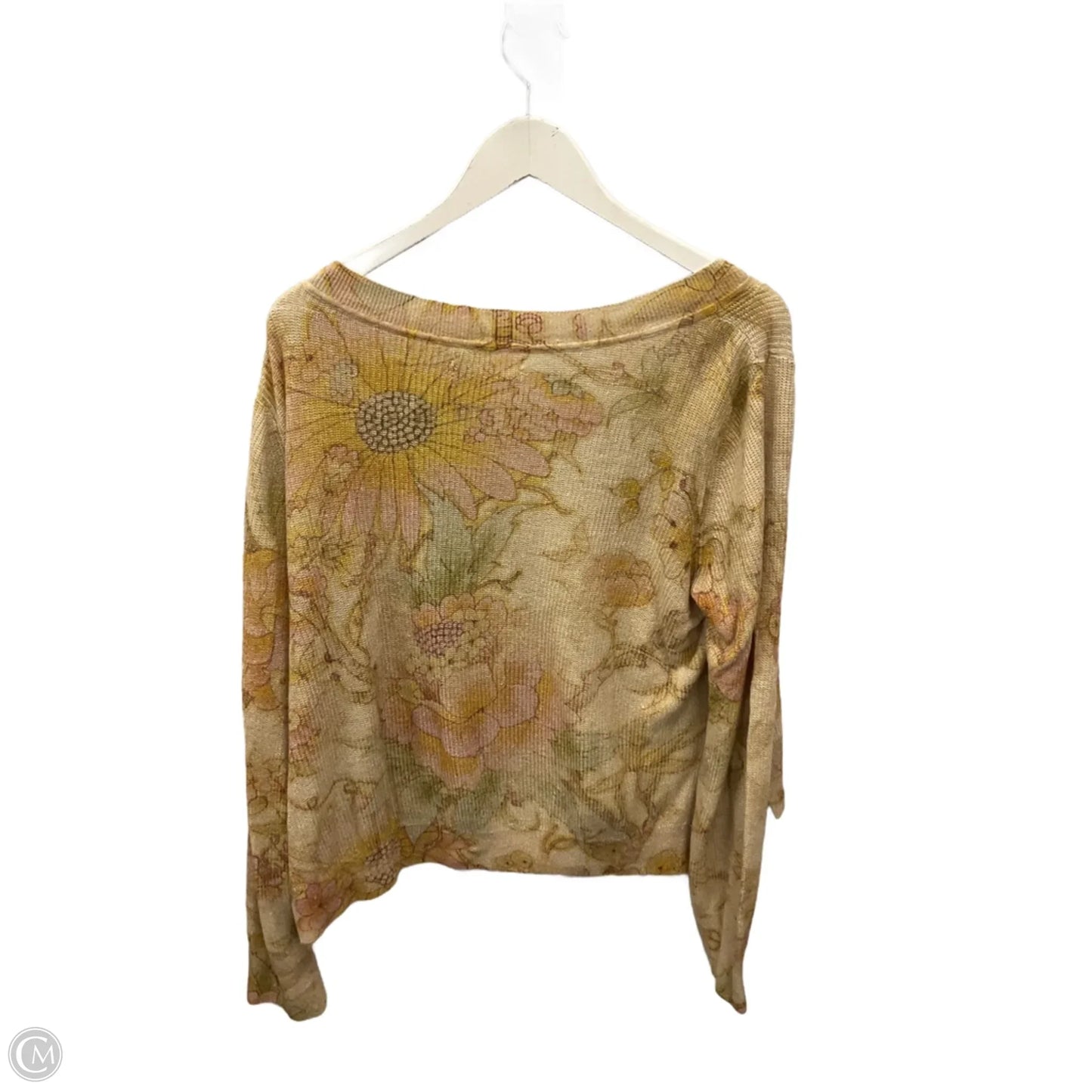 Sweater By Anthropologie In Gold, Size: L