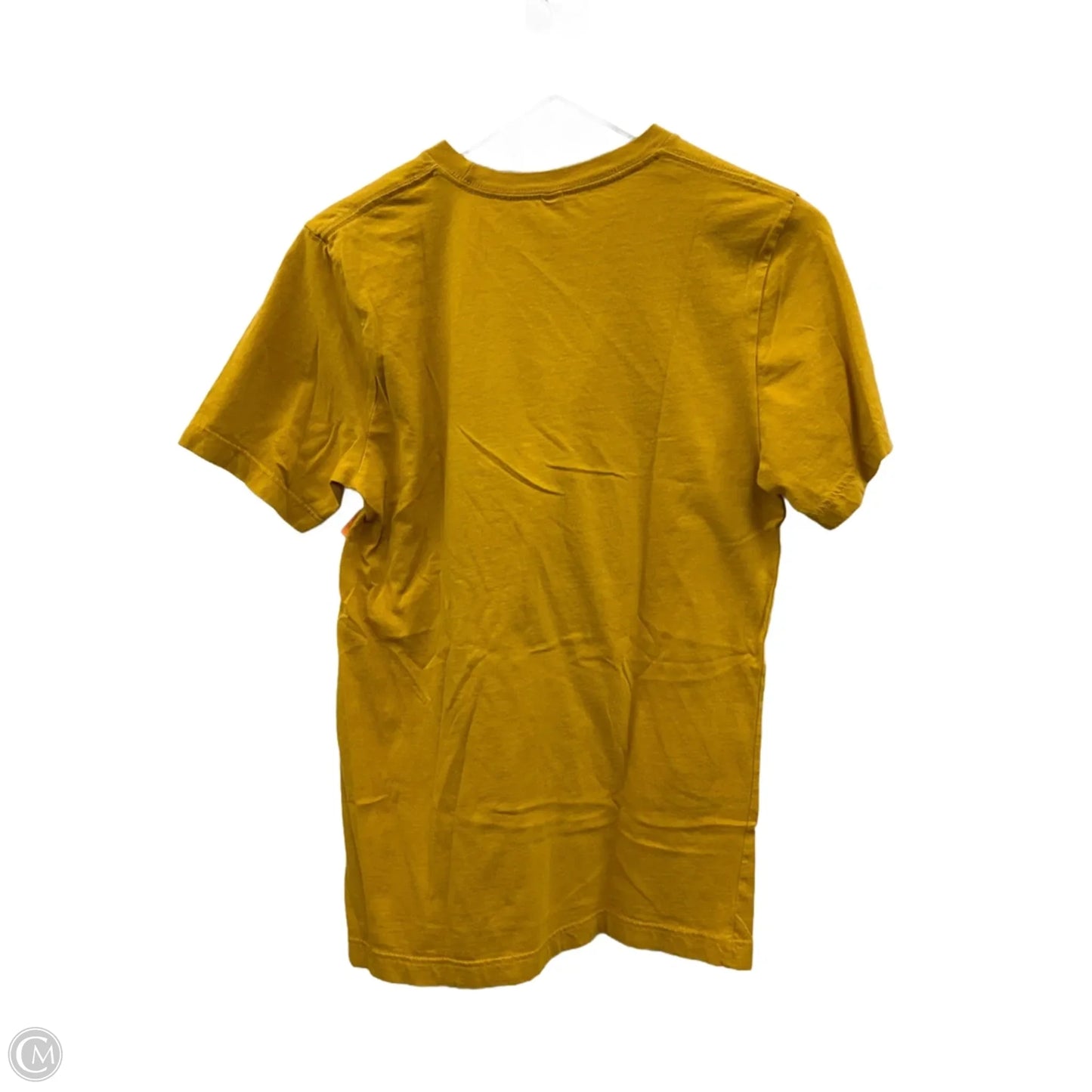 Top Short Sleeve By Bella + Canvas In Gold, Size: M