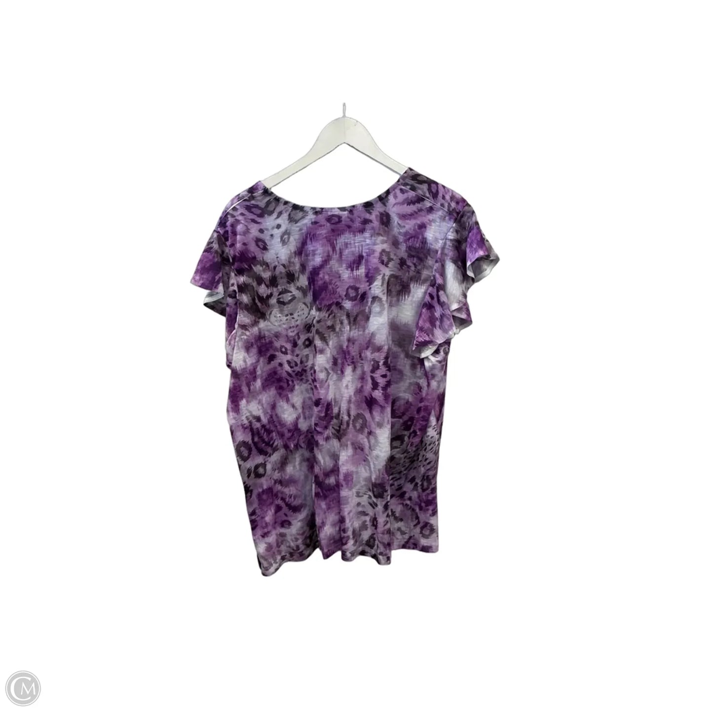 Top Short Sleeve By Time And Tru In Purple, Size: Xxl