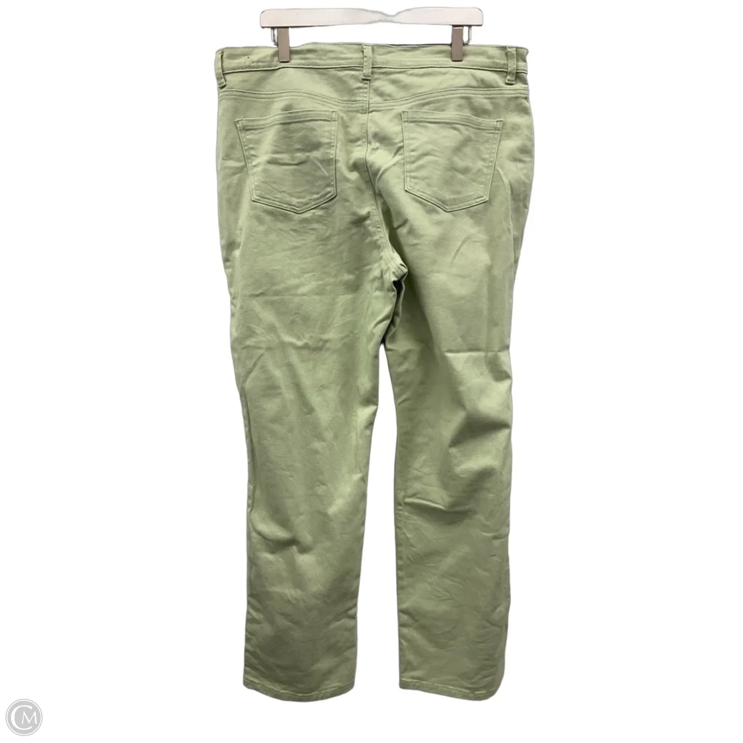Jeans Straight By Gloria Vanderbilt In Green Denim, Size: 18