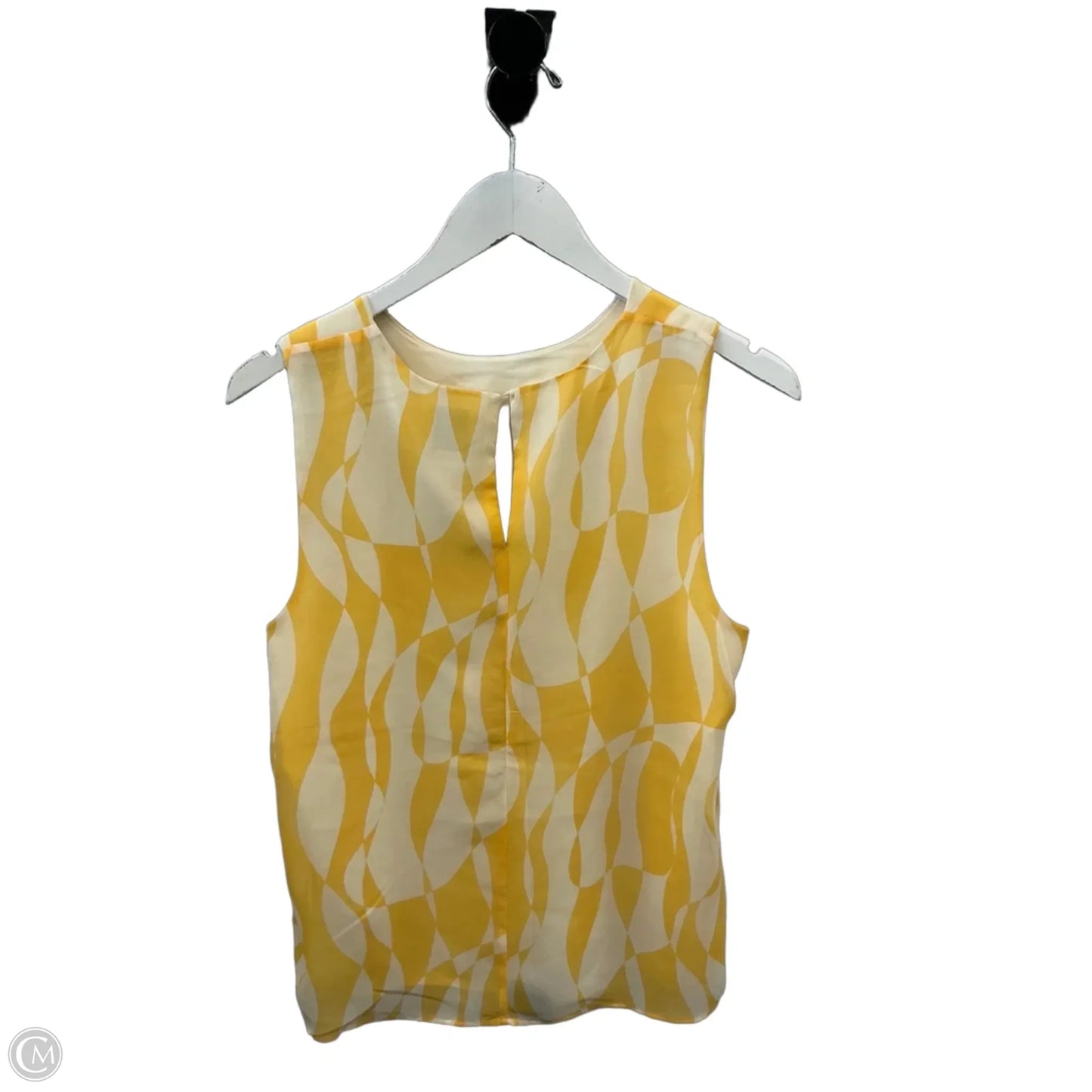 Top Sleeveless By Calvin Klein In Gold, Size: S