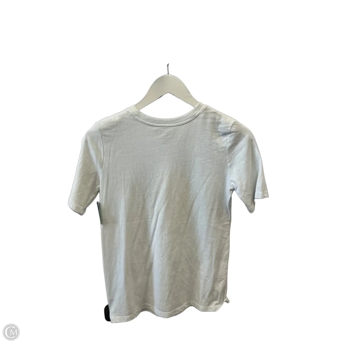 Top Short Sleeve By Banana Republic In White & Yellow, Size: Xs