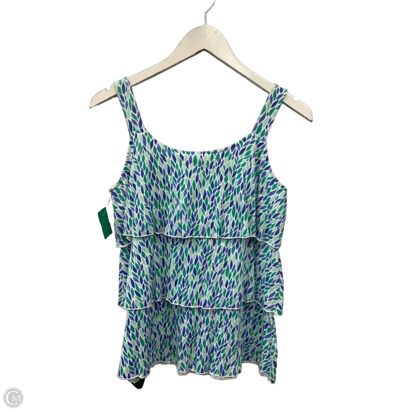 Top Sleeveless By Susan Lawrence In Blue & Green, Size: S