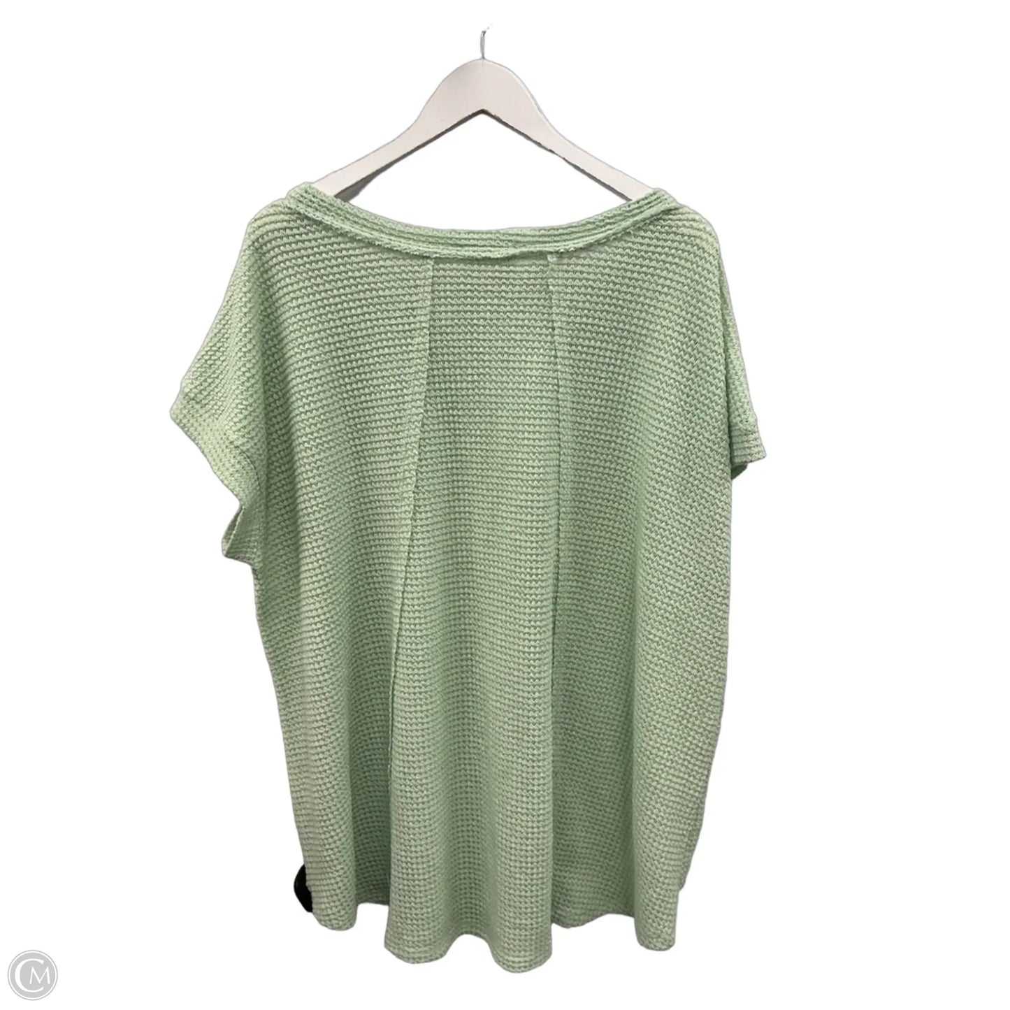Top Short Sleeve By Andree By Unit In Green, Size: 1x