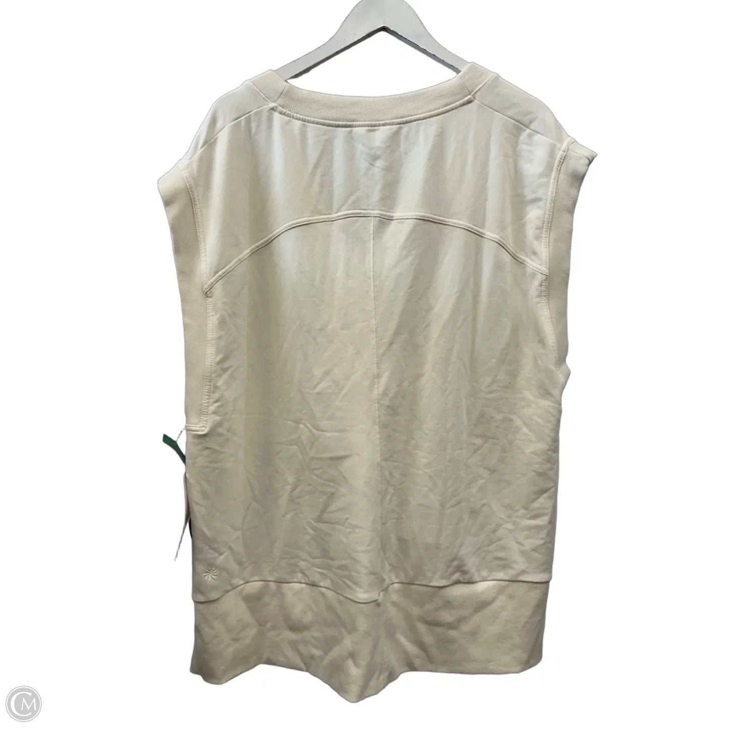 Athletic Top Short Sleeve By Athleta In Cream, Size: 1x