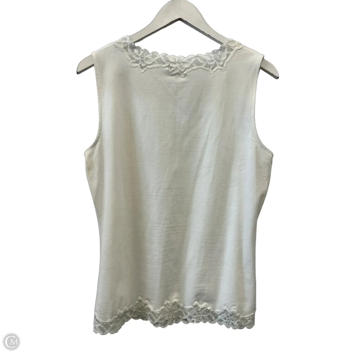 Top Sleeveless By Coldwater Creek In White, Size: M