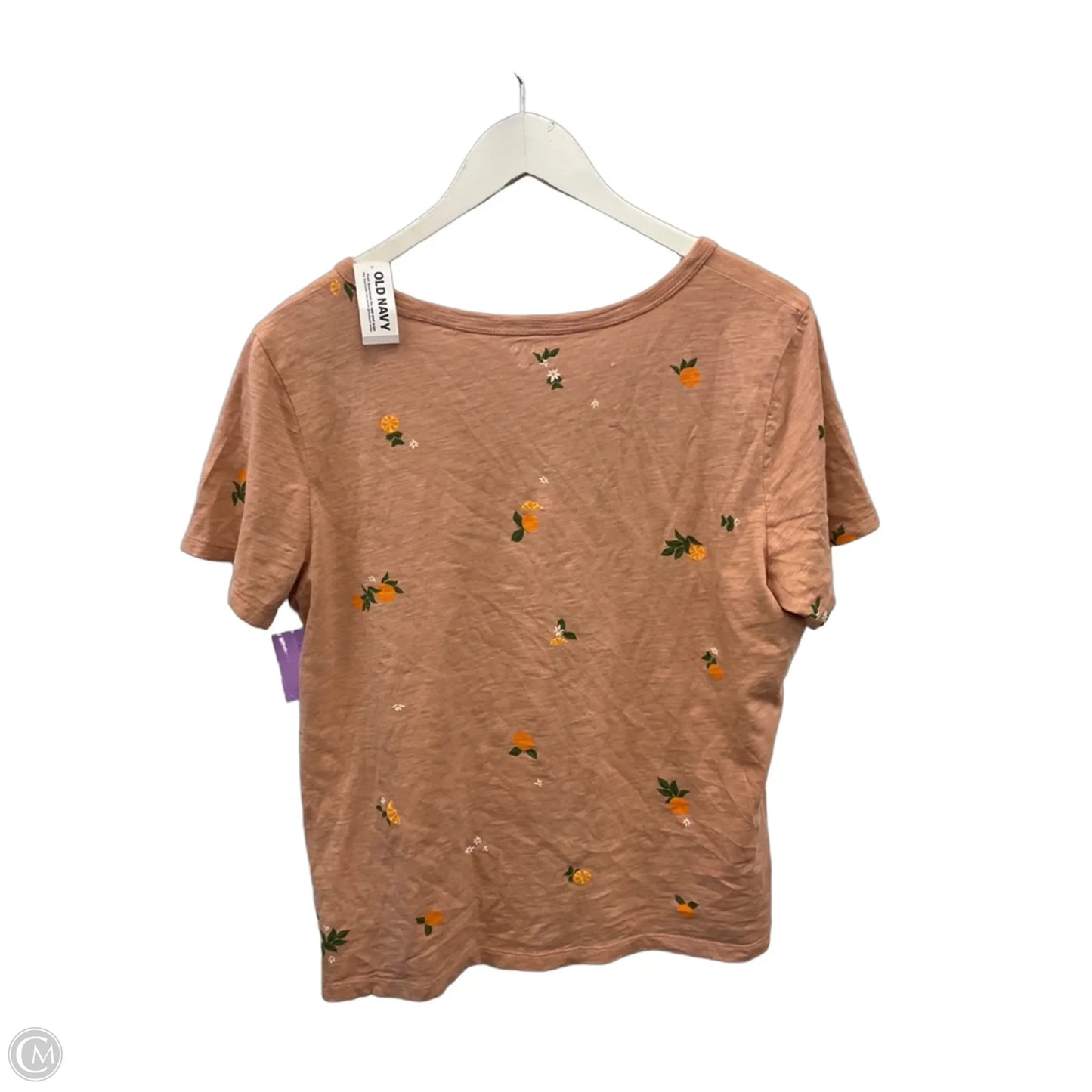 Top Short Sleeve By Old Navy In Peach, Size: L