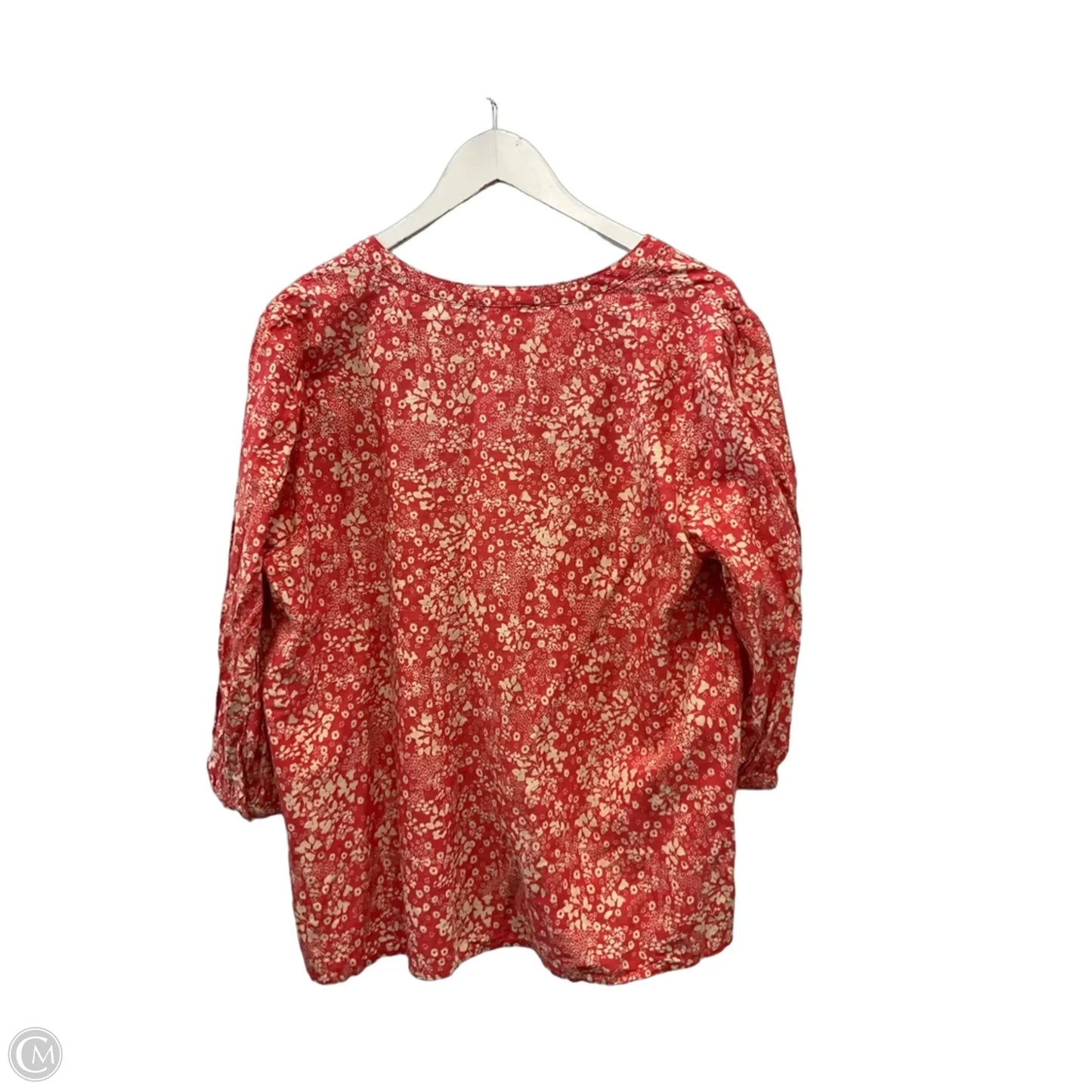 Top Long Sleeve By Knox Rose In Coral, Size: Xl