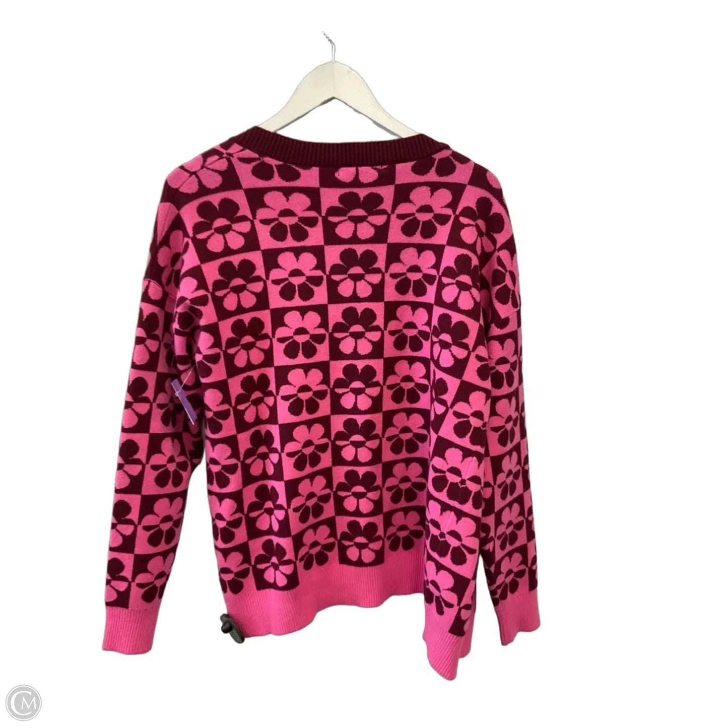 Sweater Cardigan By Forever 21 In Maroon, Size: S