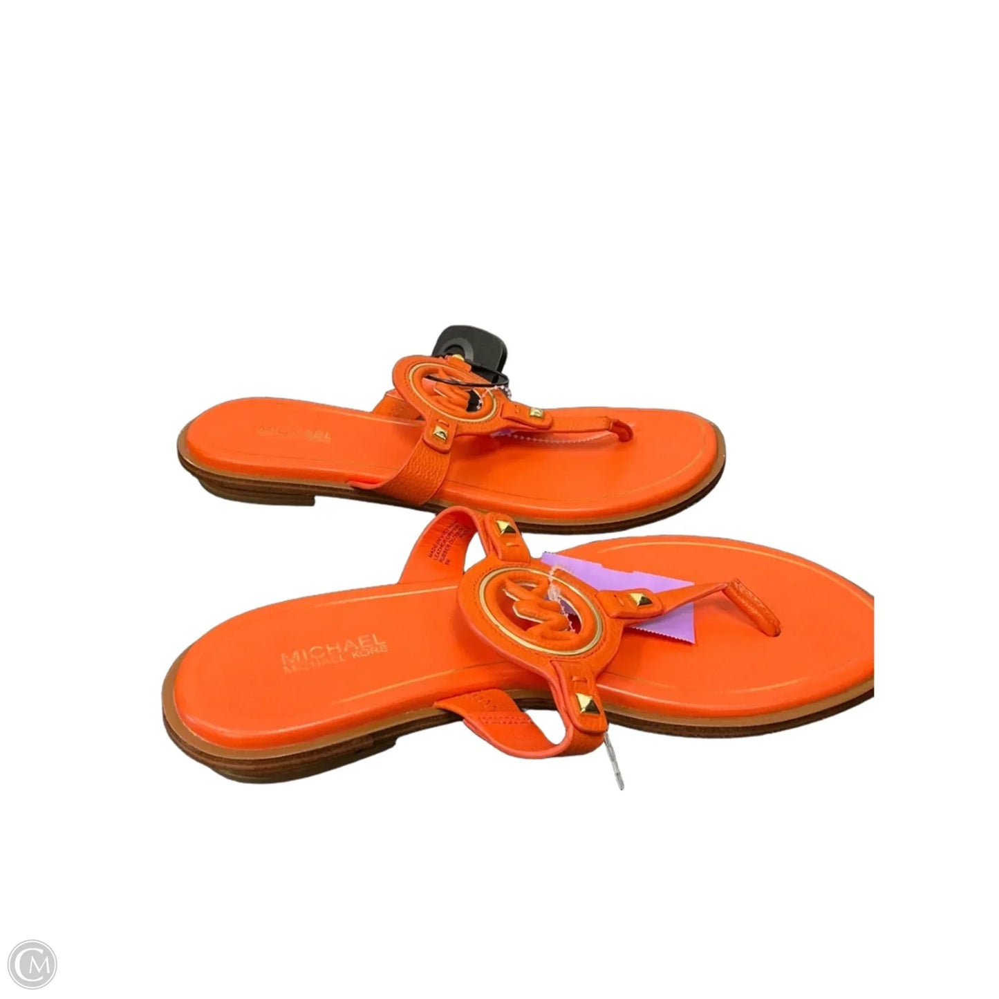 Sandals Flip Flops By Michael By Michael Kors In Orange, Size: 8
