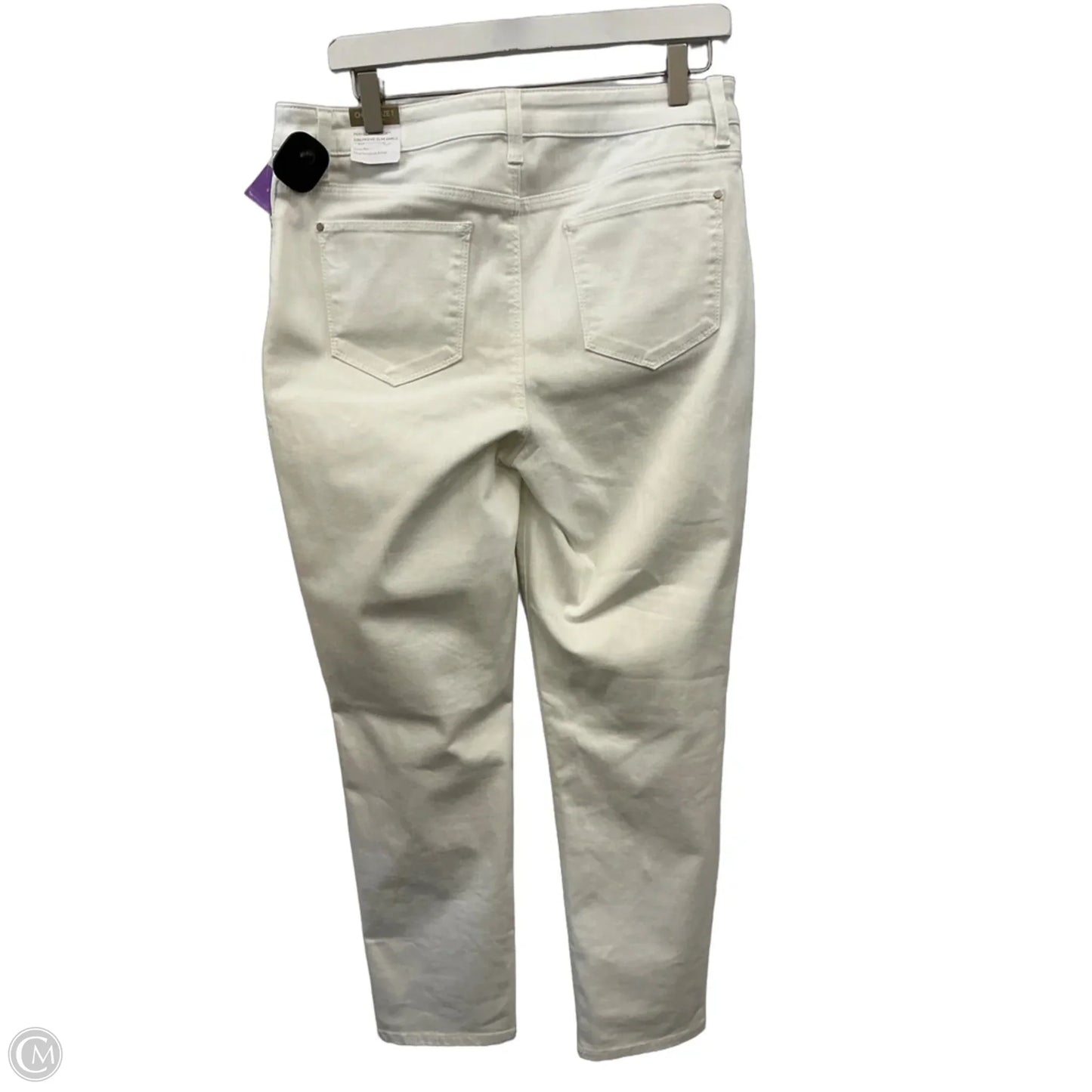 Jeans Skinny By Chicos In White Denim, Size: 8