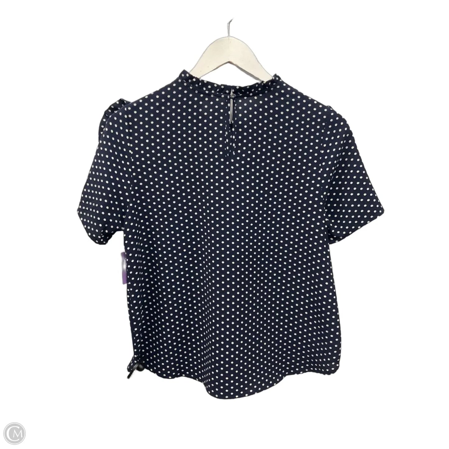 Top Short Sleeve By Monteau In Navy, Size: M