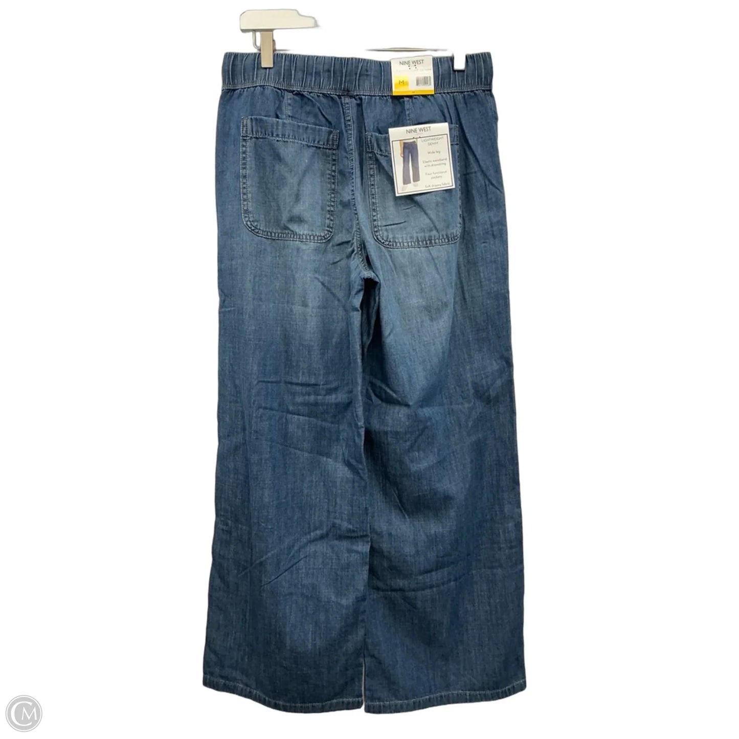 Jeans Wide Leg By Nine West Apparel In Blue Denim, Size: M