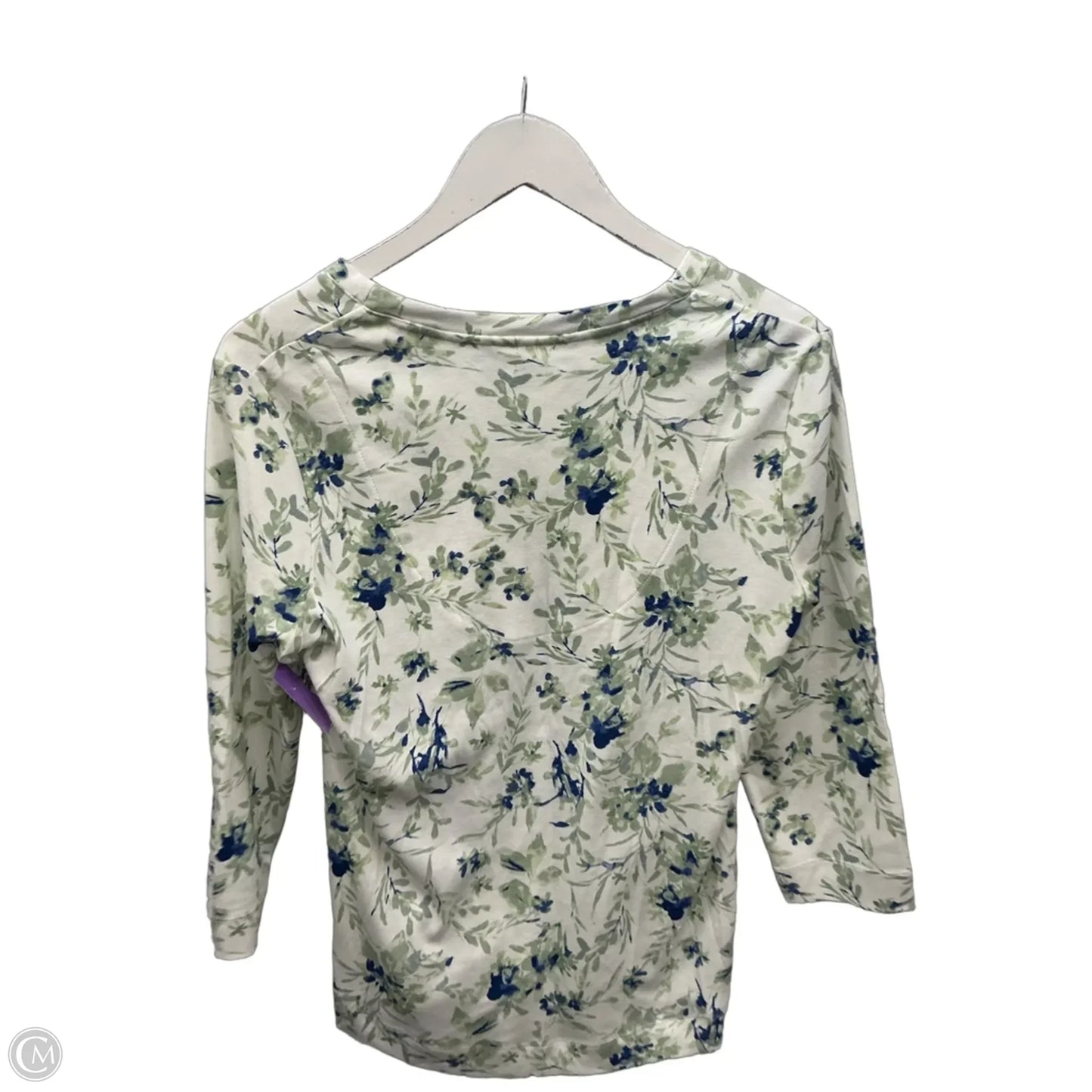 Top 3/4 Sleeve By Chicos In Green, Size: M