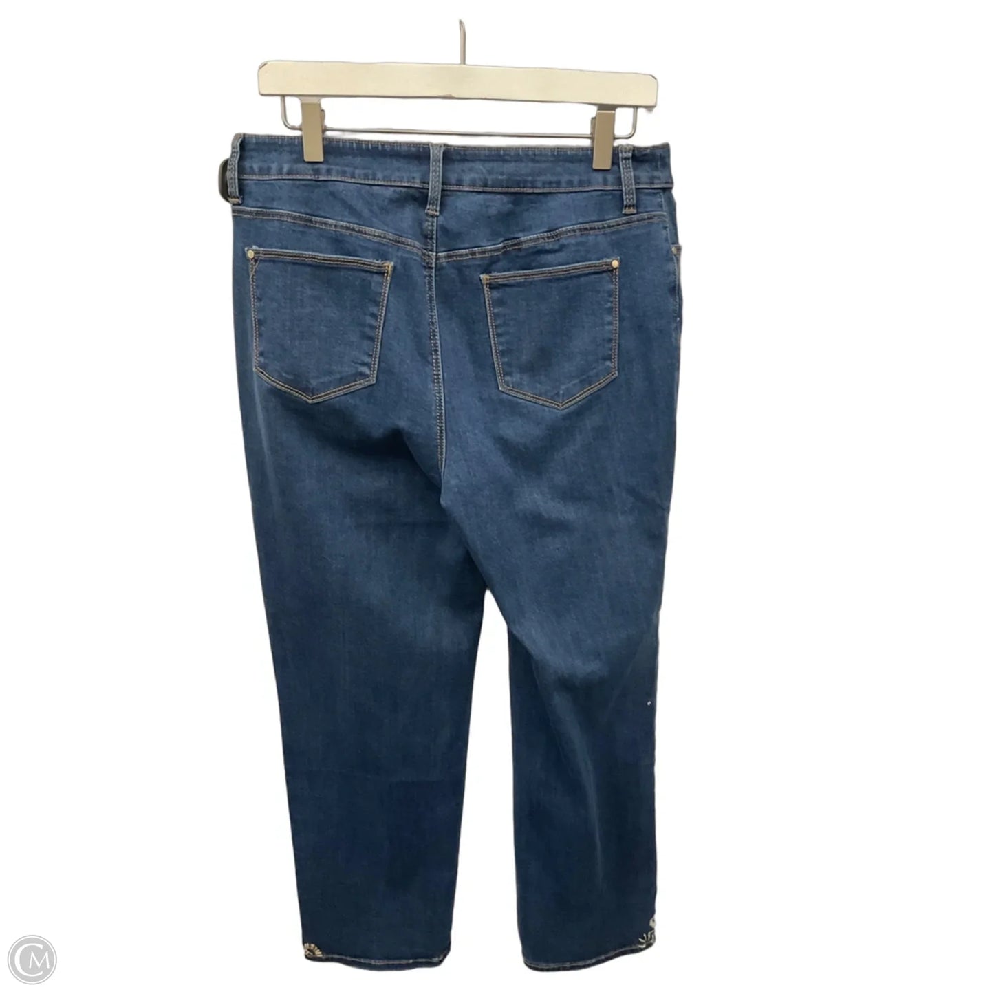 Jeans Cropped By Chicos In Blue Denim, Size: 6