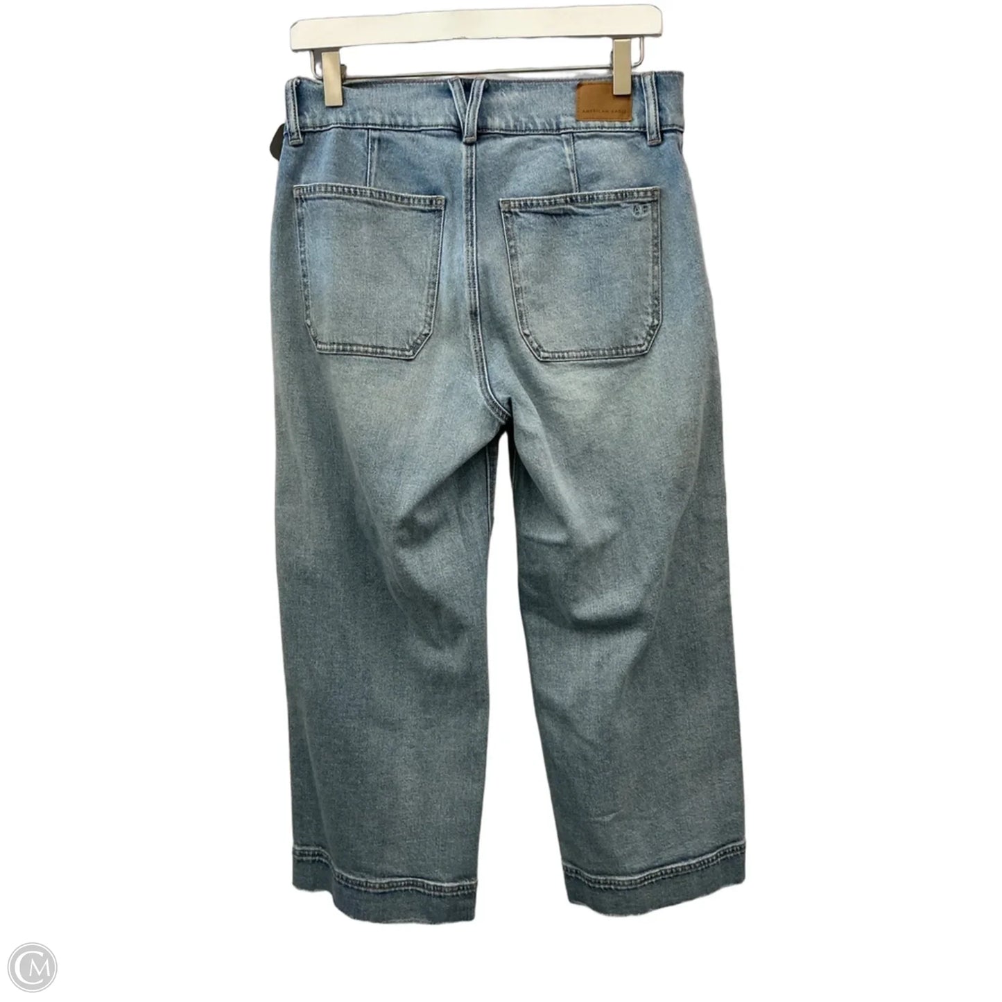 Jeans Cropped By American Eagle In Blue Denim, Size: 4
