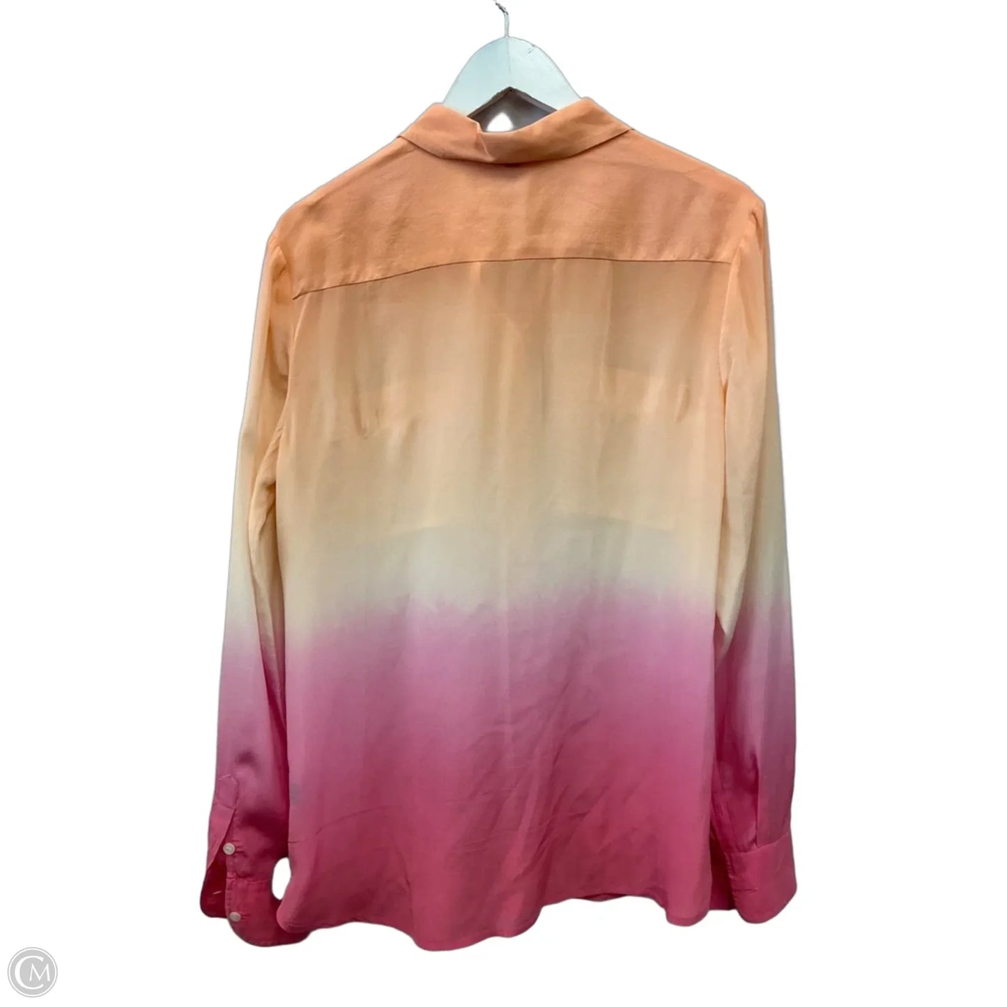 Top Long Sleeve By Victorias Secret In Orange & Pink, Size: M