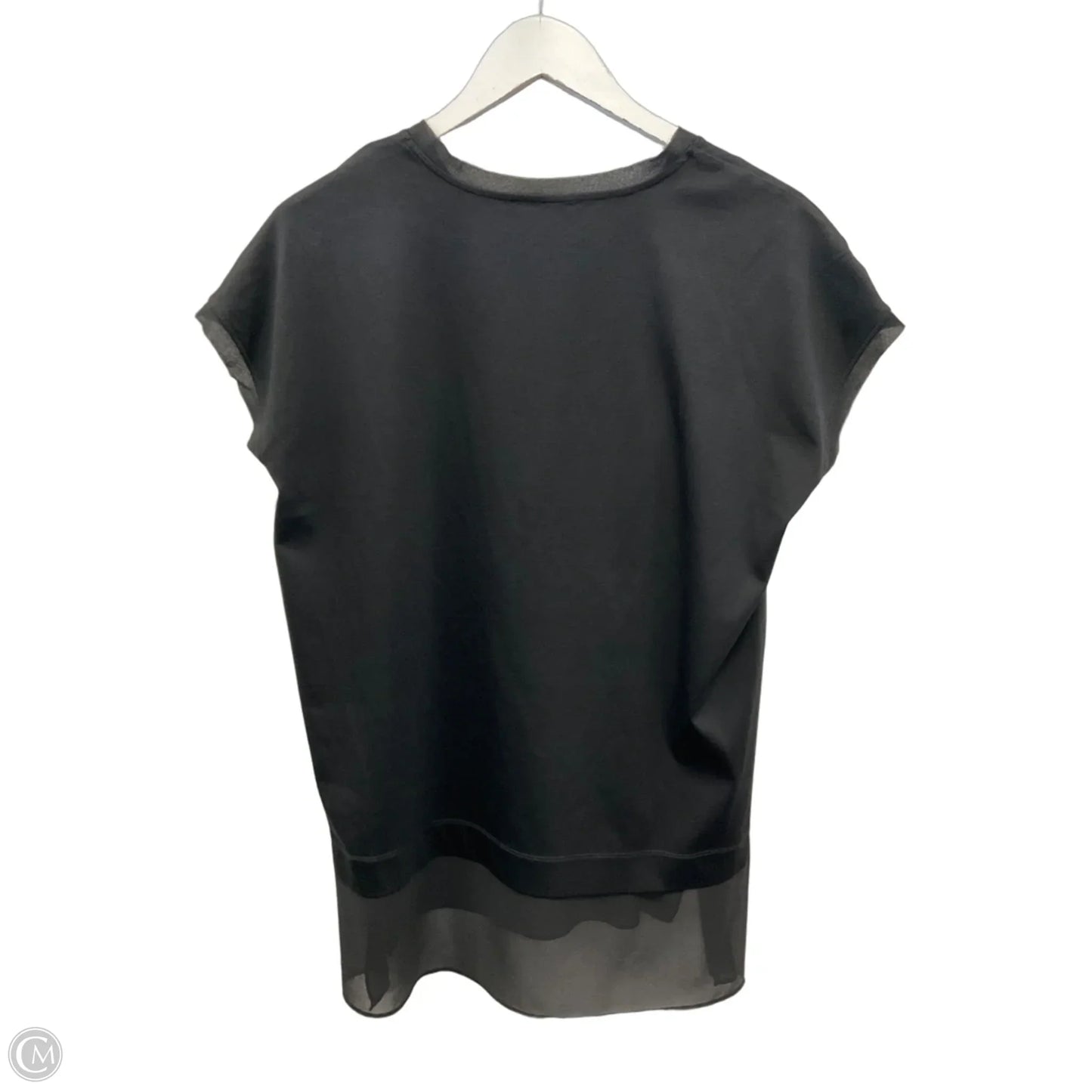 Top Short Sleeve By Black Label In Black, Size: M
