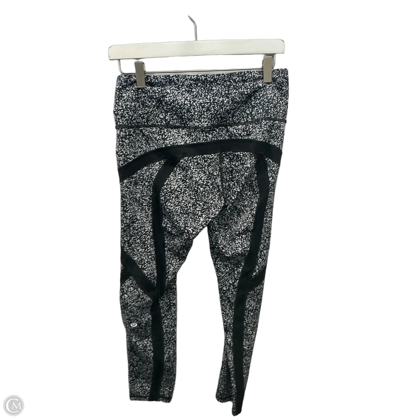 Athletic Leggings By Lululemon In Black & White, Size: M