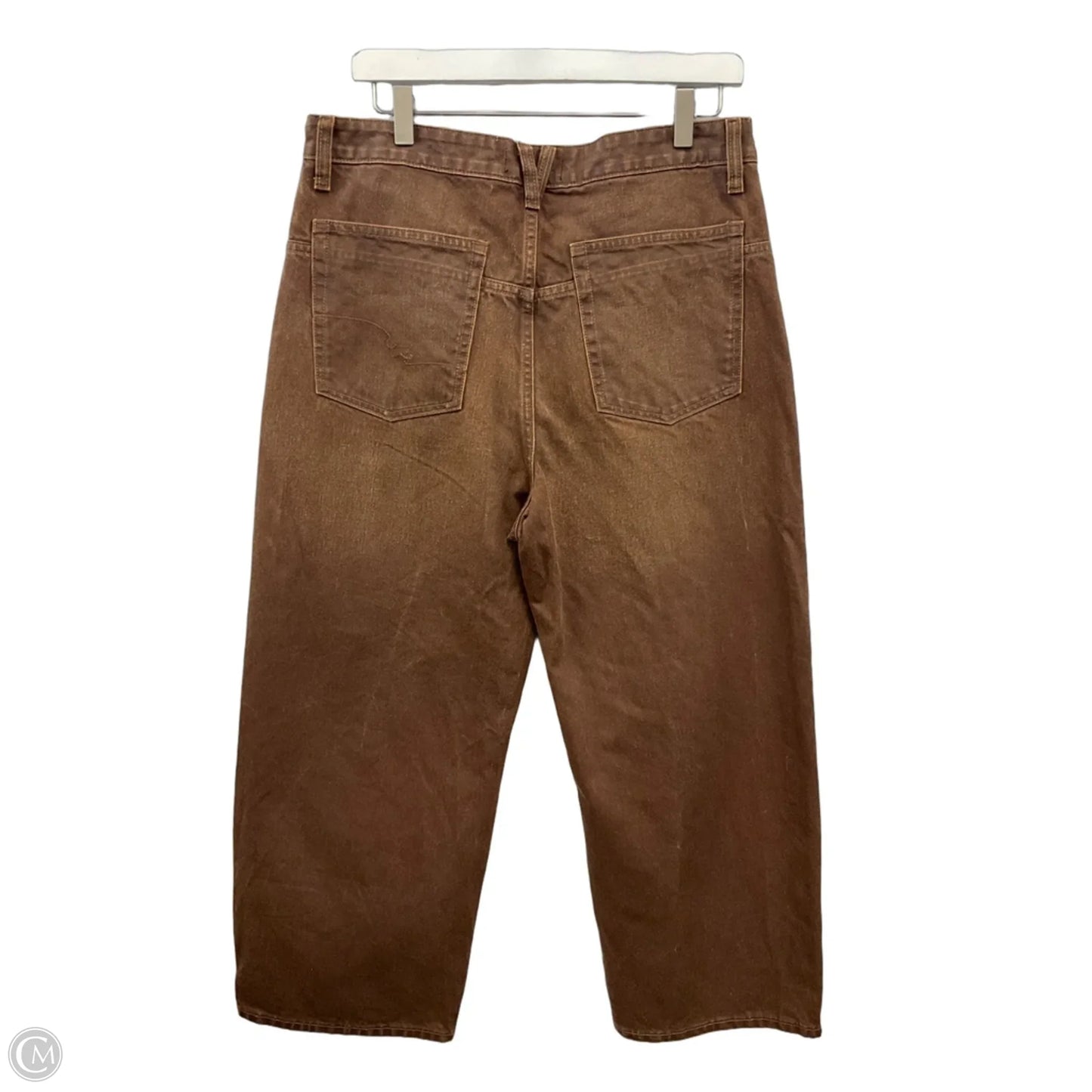 Jeans Wide Leg By We The Free In Brown Denim, Size: 10