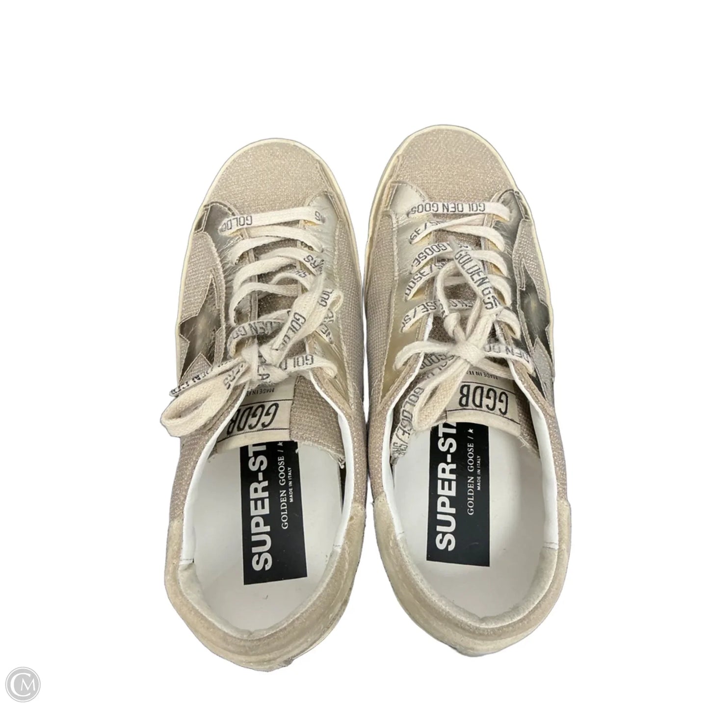 Shoes Luxury Designer By Golden Goose In Gold, Size: 6
