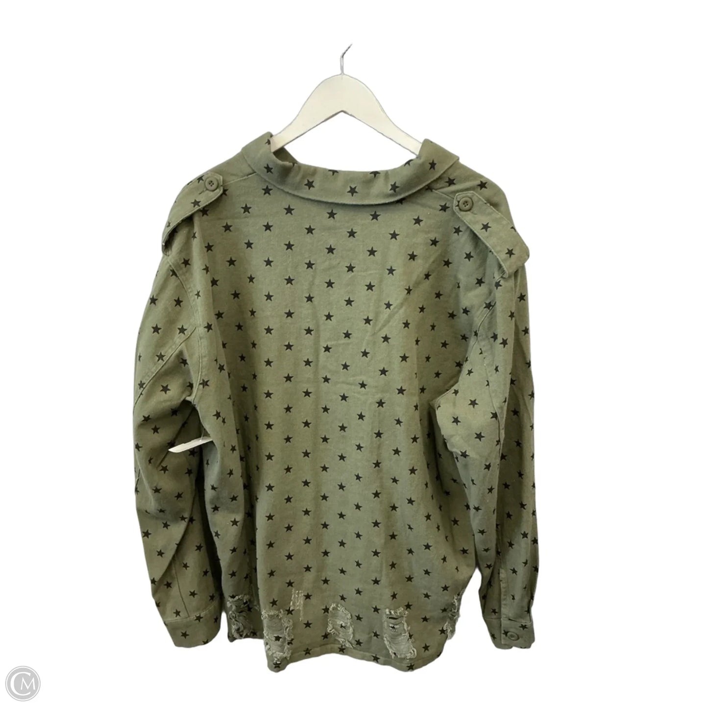 Jacket Shirt By Oddi In Green, Size: 1x