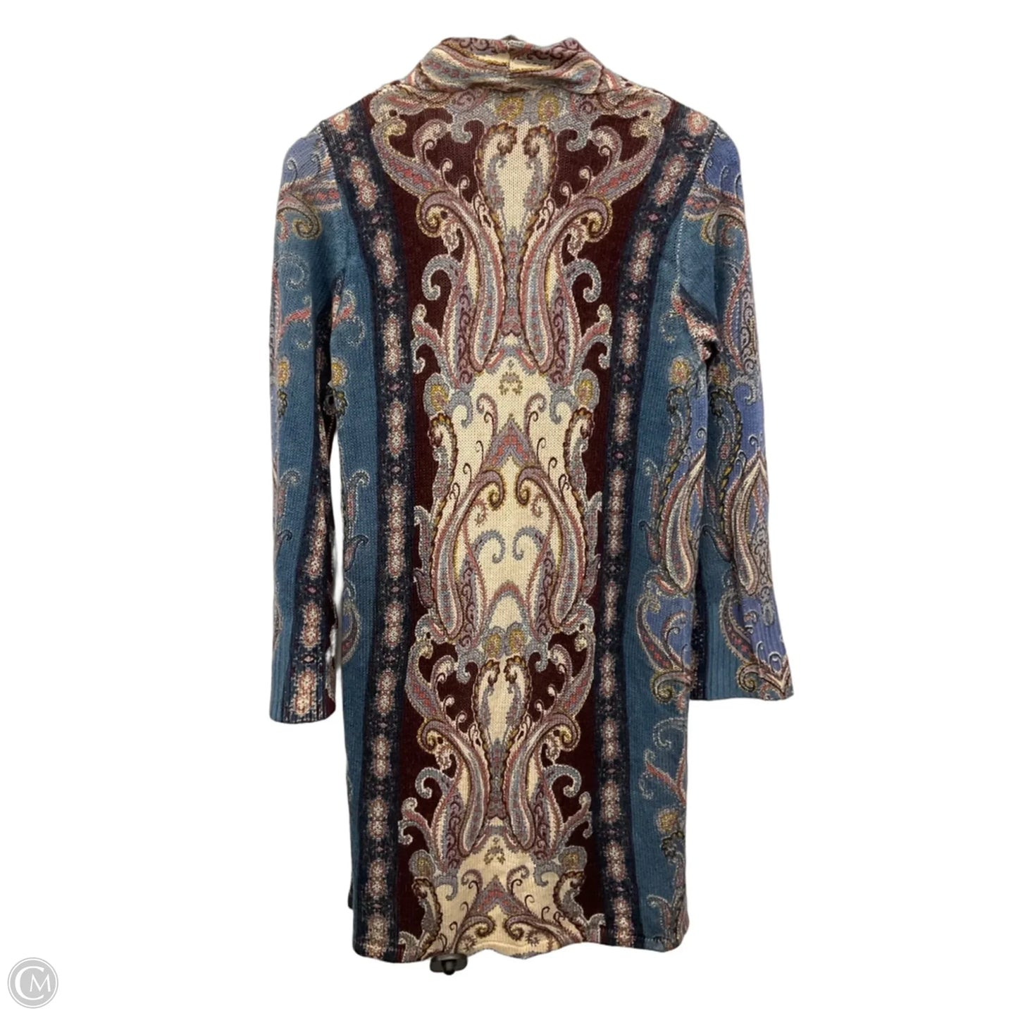 Cardigan By Chicos In Blue & Brown, Size: S