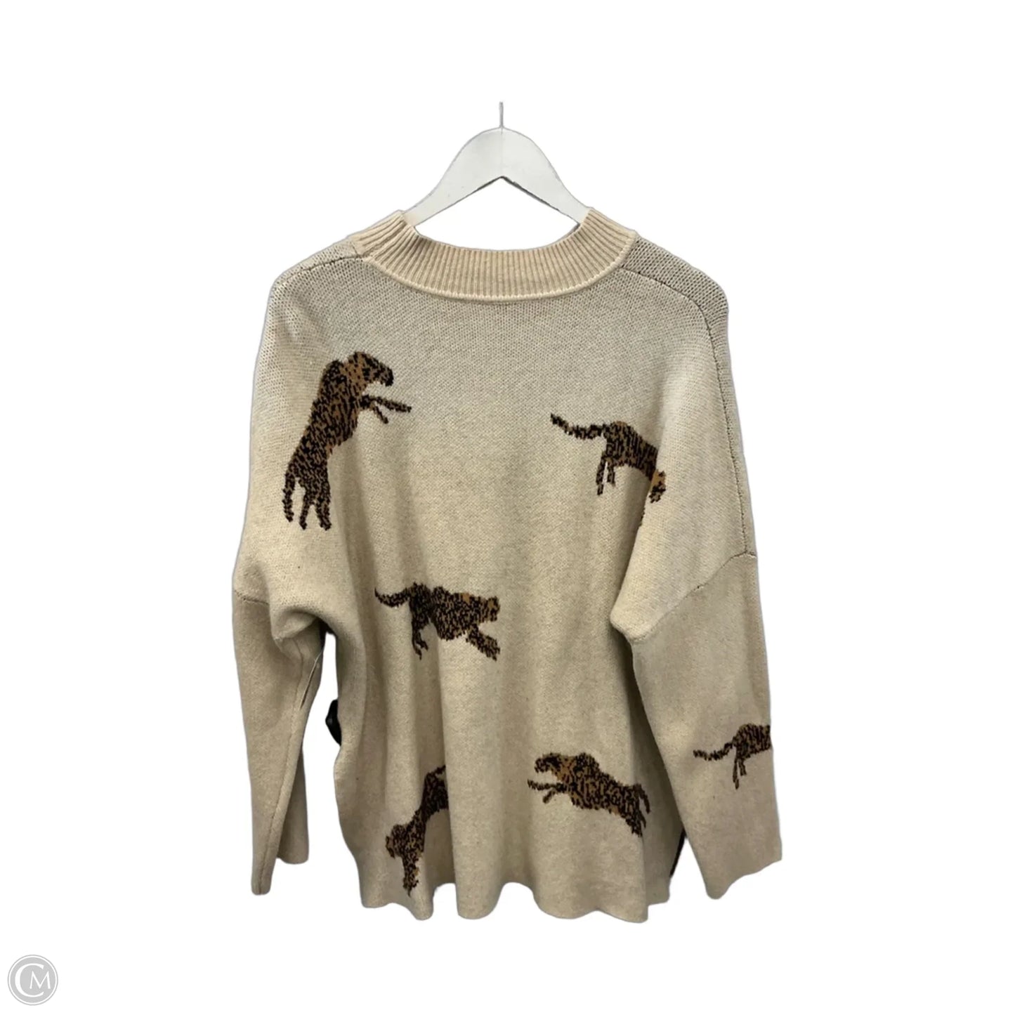 Sweater By Clothes Mentor In Animal Print, Size: Xl