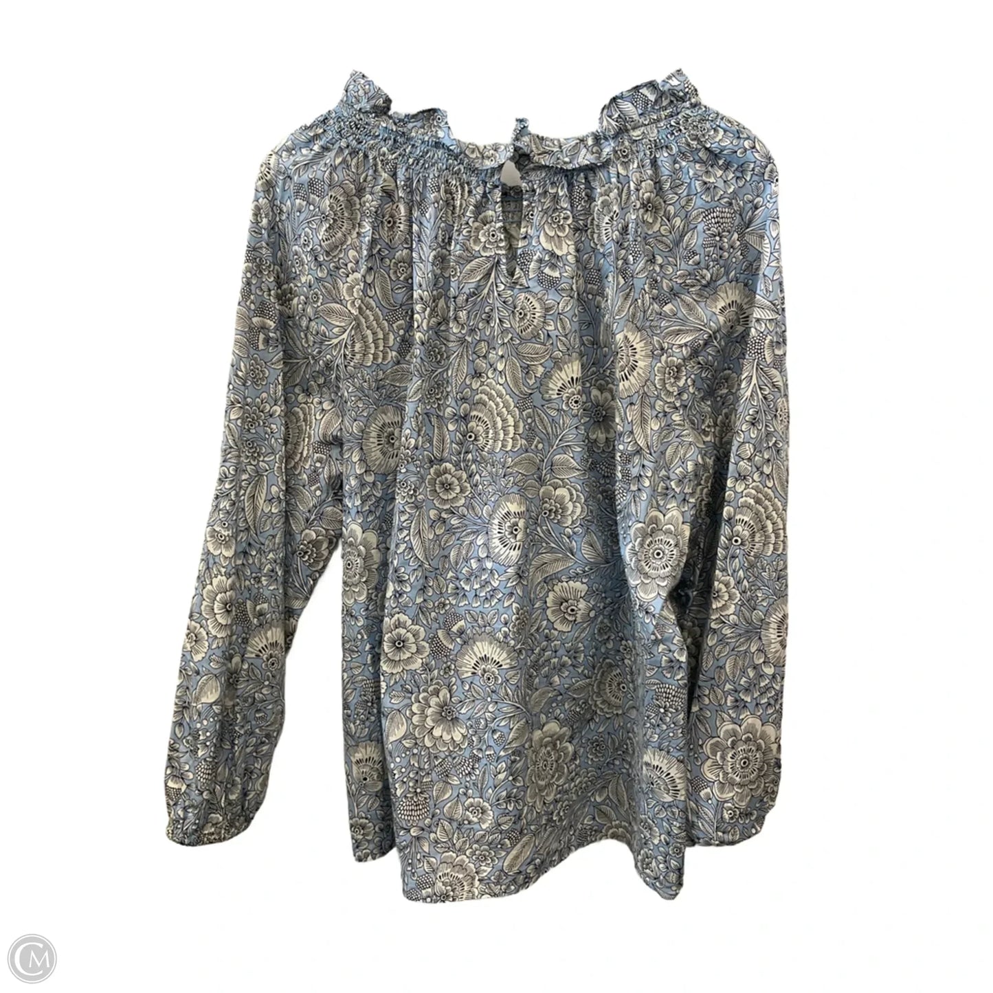 Top Long Sleeve By Talbots In Blue, Size: Xl