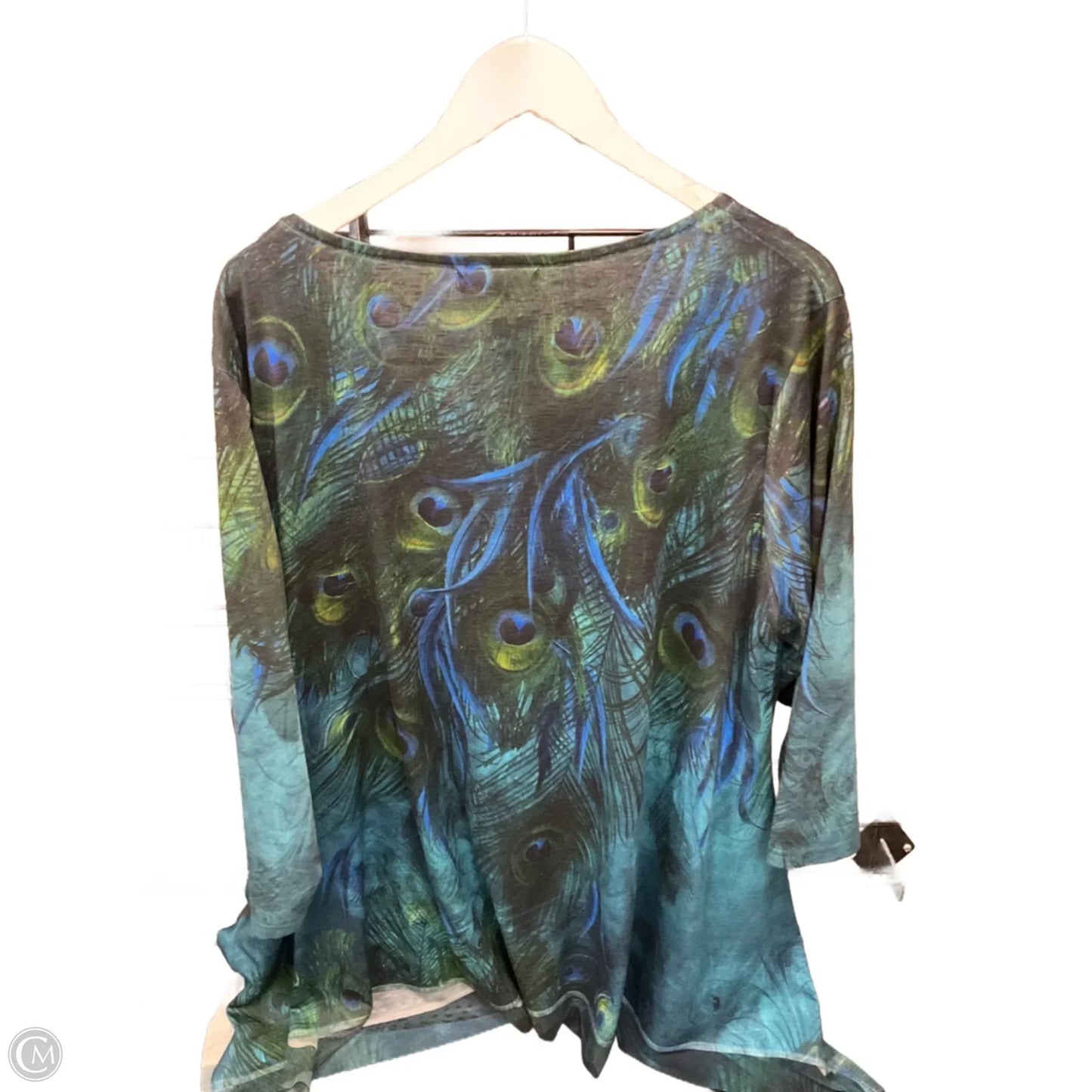 Top 3/4 Sleeve By Indigo Soul In Teal, Size: 3x
