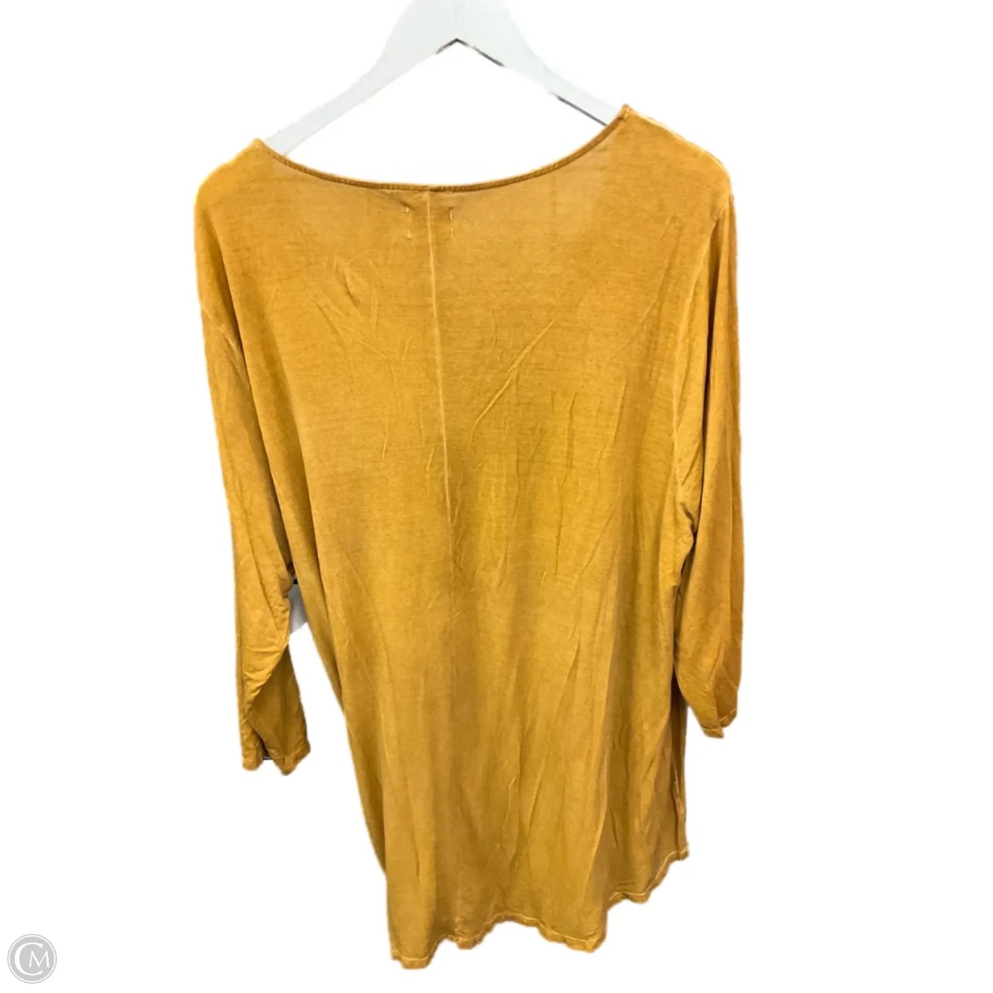 Tunic 3/4 Sleeve By Ultra Flirt In Chartreuse, Size: 3x