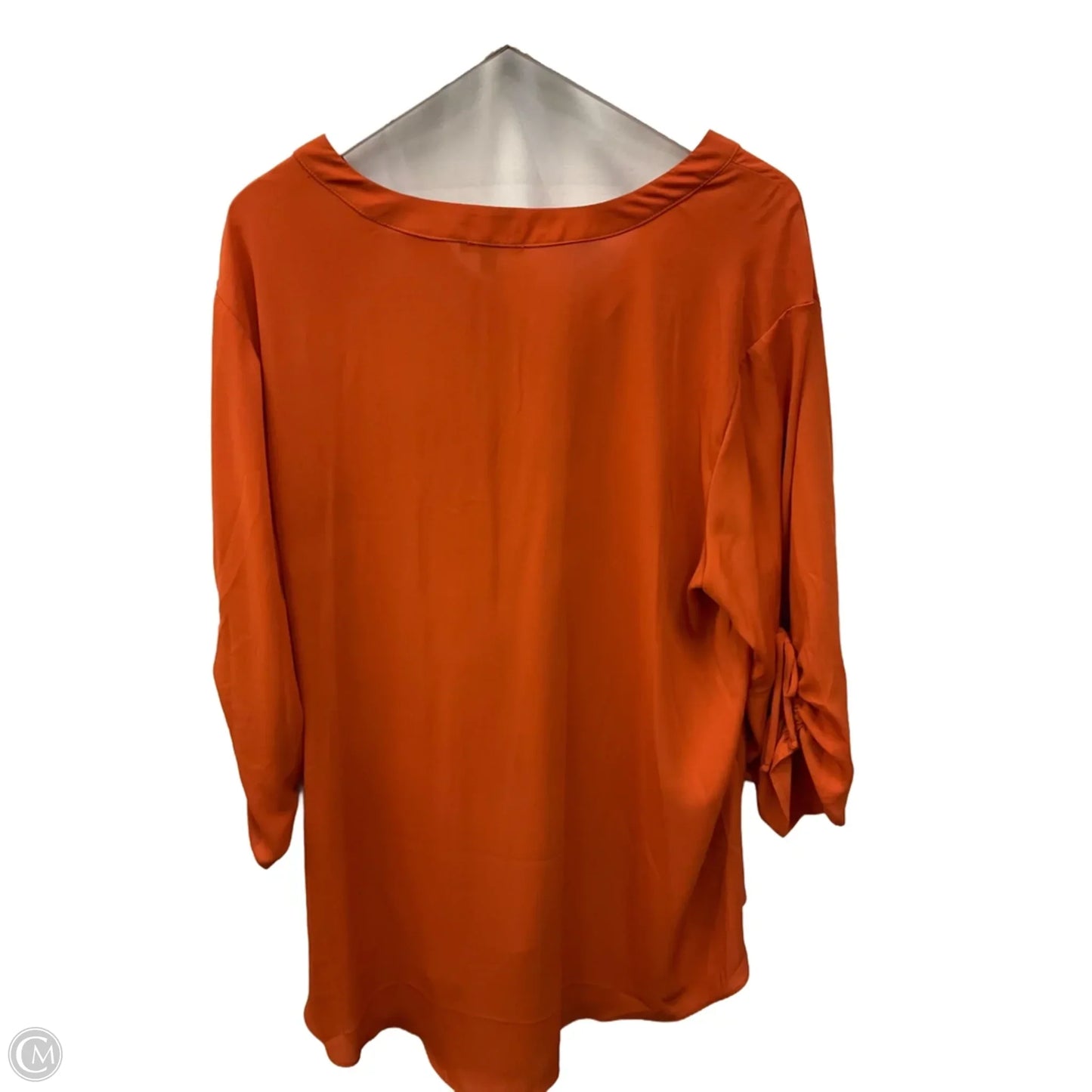 Top 3/4 Sleeve By Sami & Jo In Orange, Size: 2x