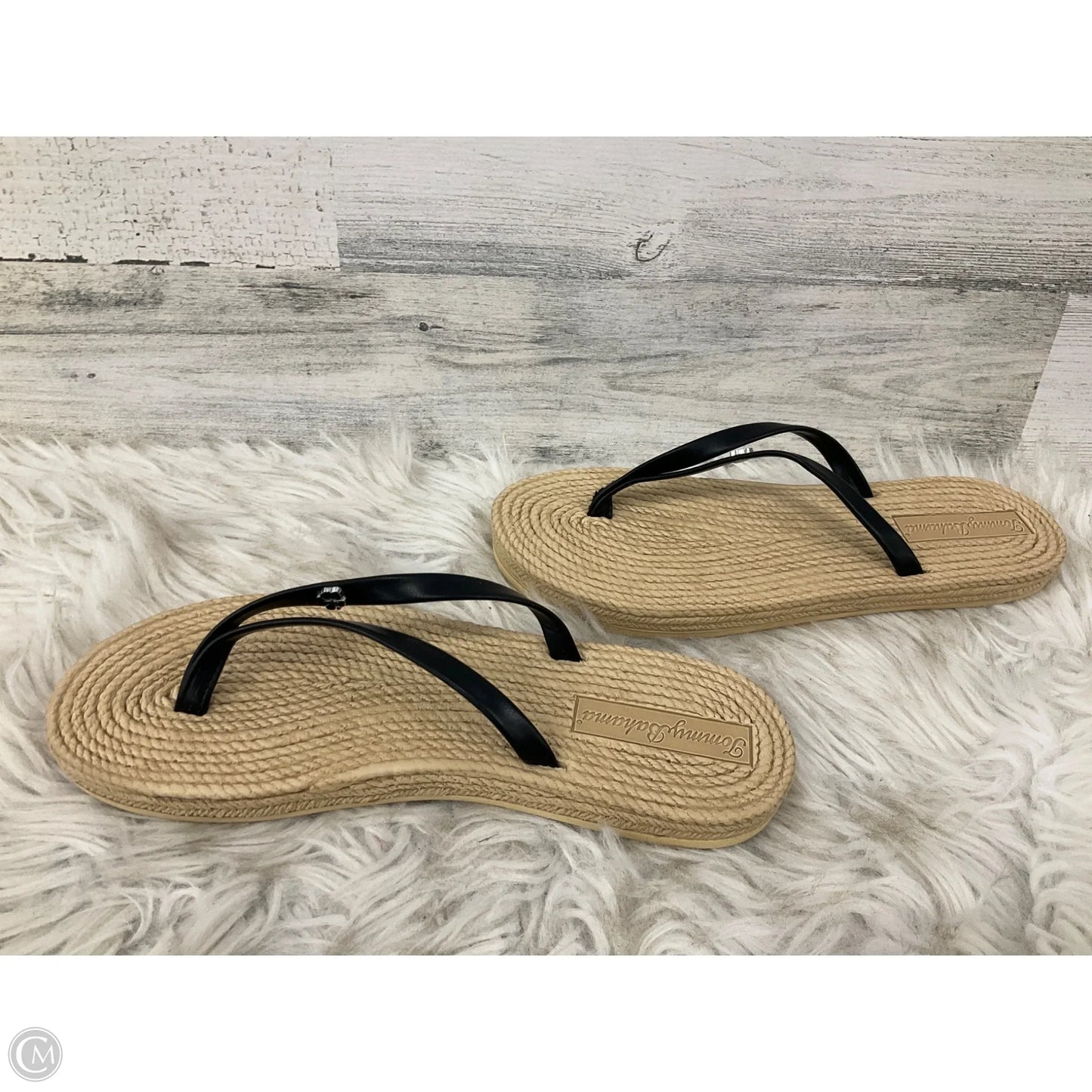 Sandals Flip Flops By Tommy Bahama In Black, Size: 8