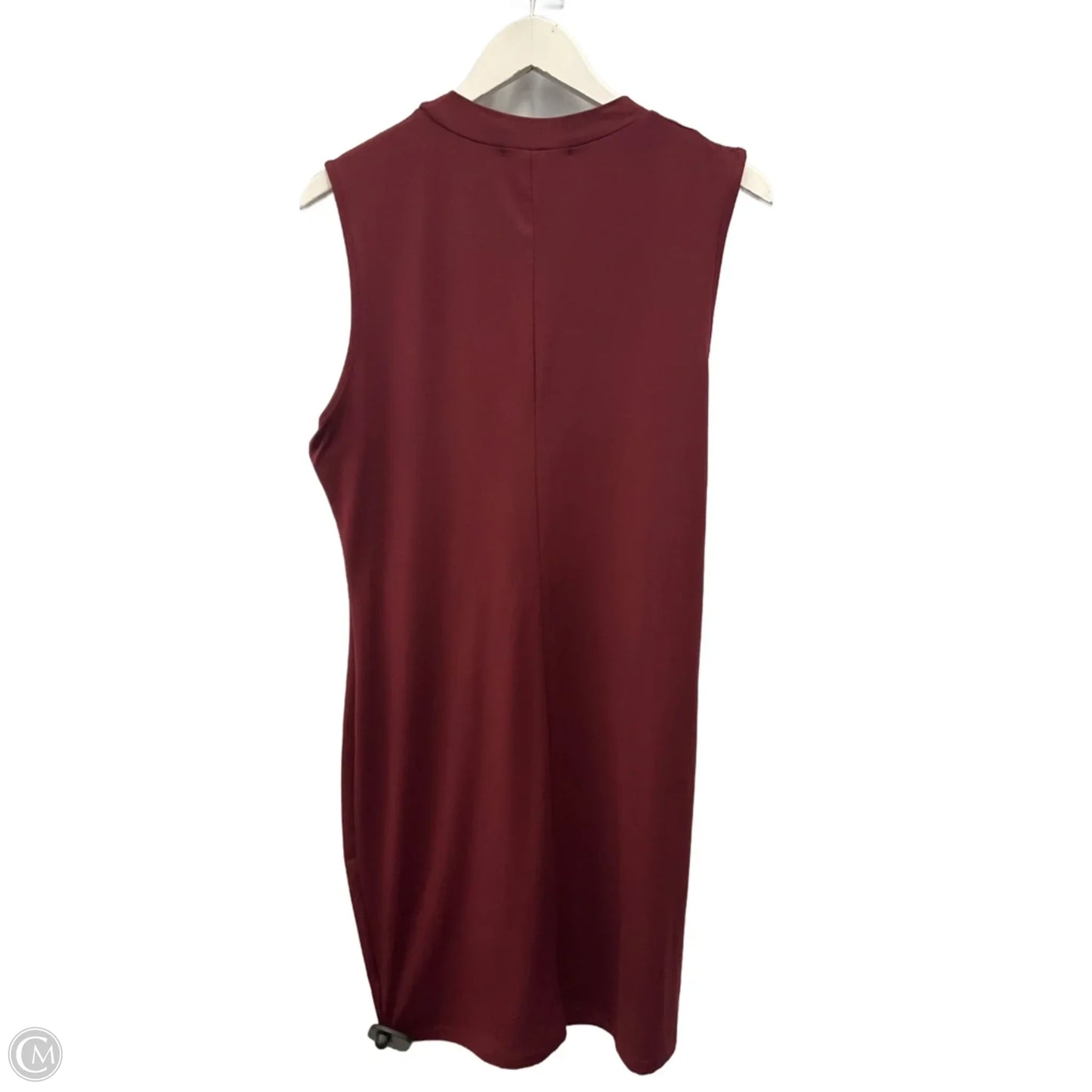 Dress Casual Midi By Say What In Maroon, Size: Xl