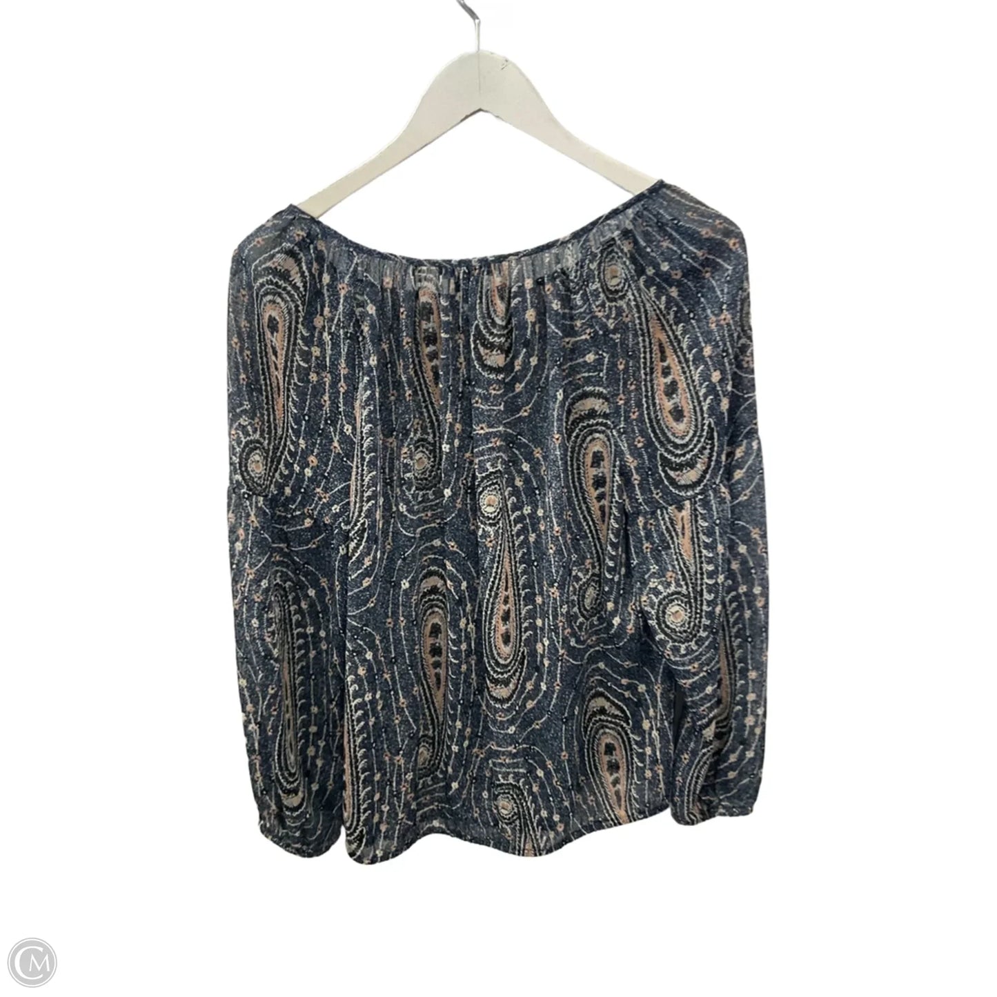 Top Long Sleeve By Lucky Brand In Blue, Size: M