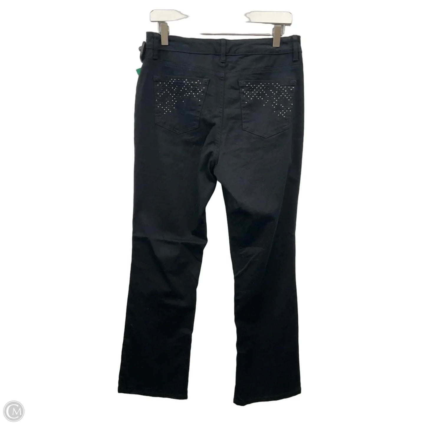 Jeans Straight By Laura Ashley In Black, Size: 10