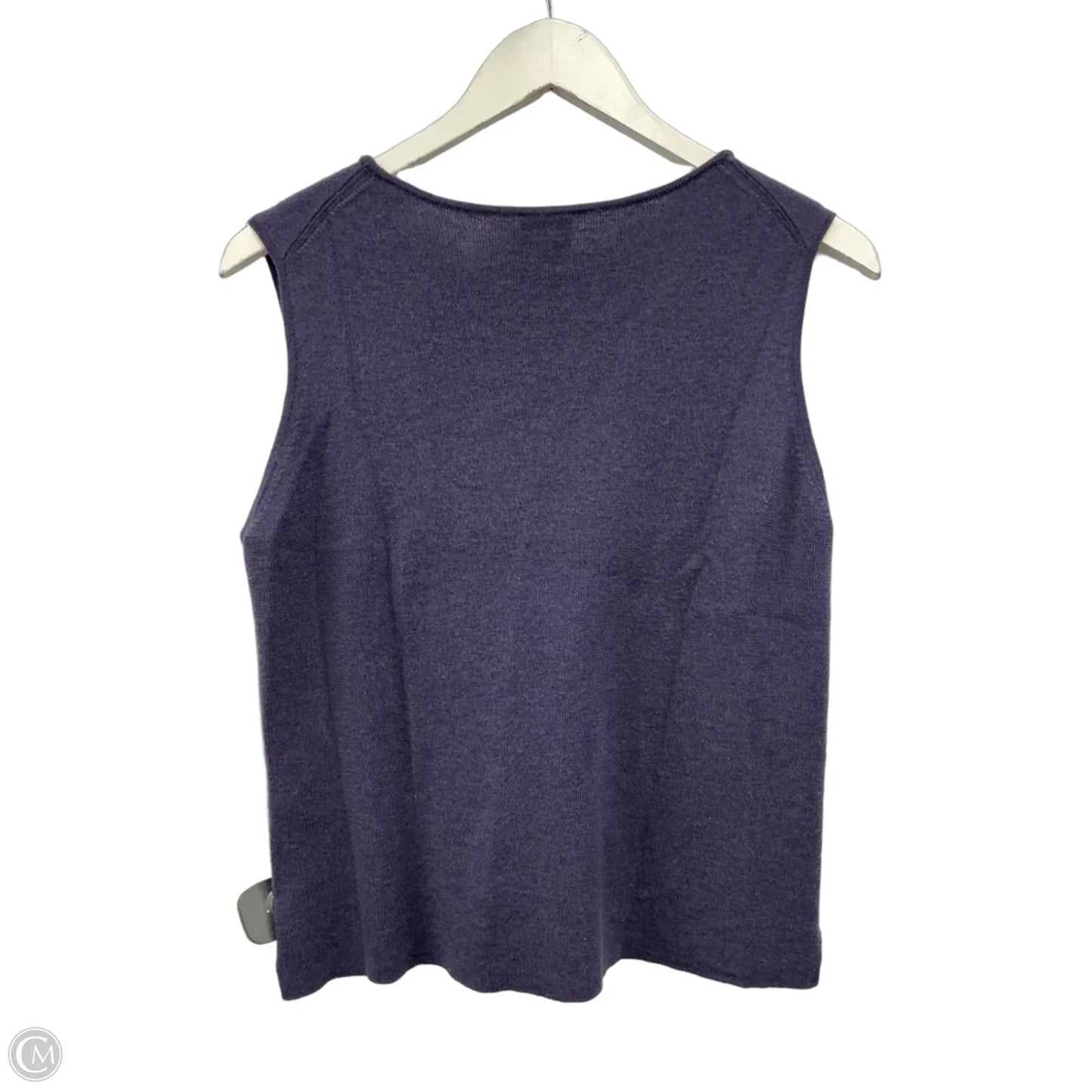 Sweater Short Sleeve By Eileen Fisher In Blue, Size: M