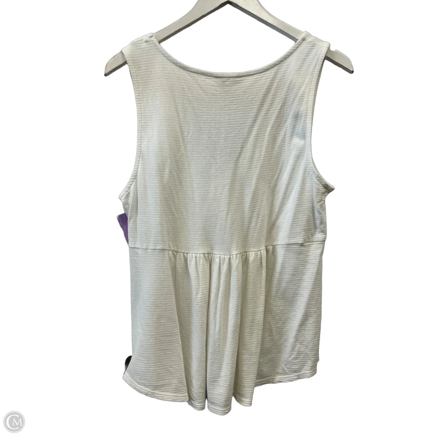 Top Sleeveless By Lucky Brand In White, Size: L