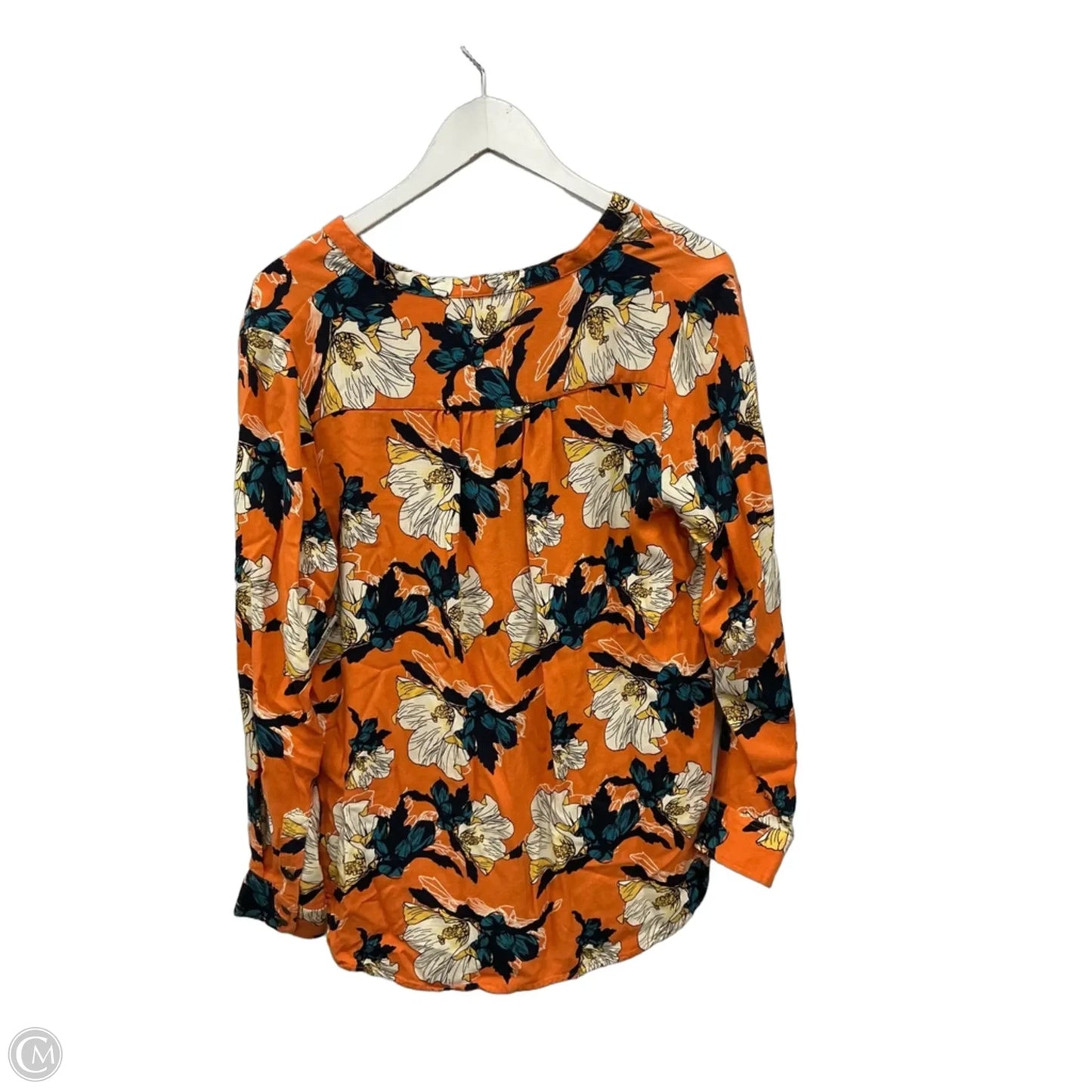 Top Long Sleeve By Clothes Mentor In Orange, Size: M