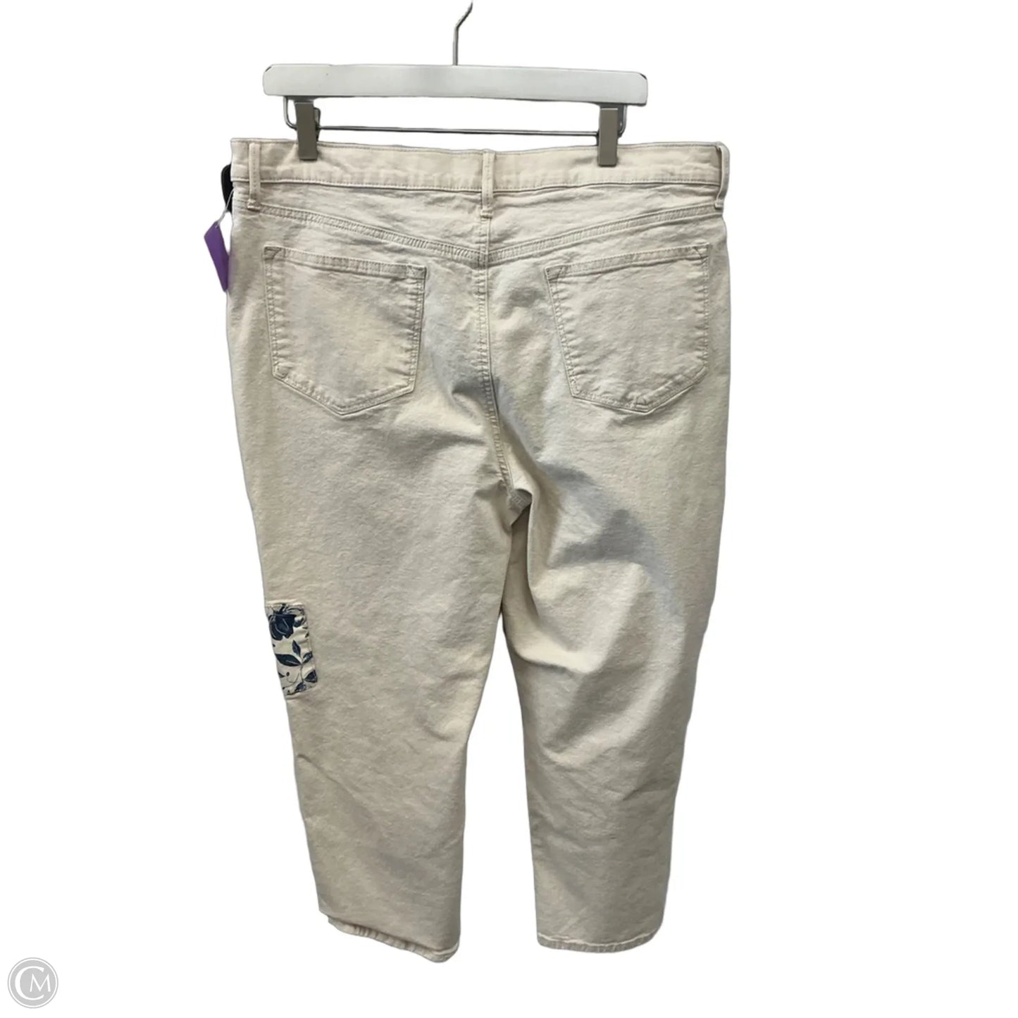 Jeans Straight By Sonoma In Cream Denim, Size: 18