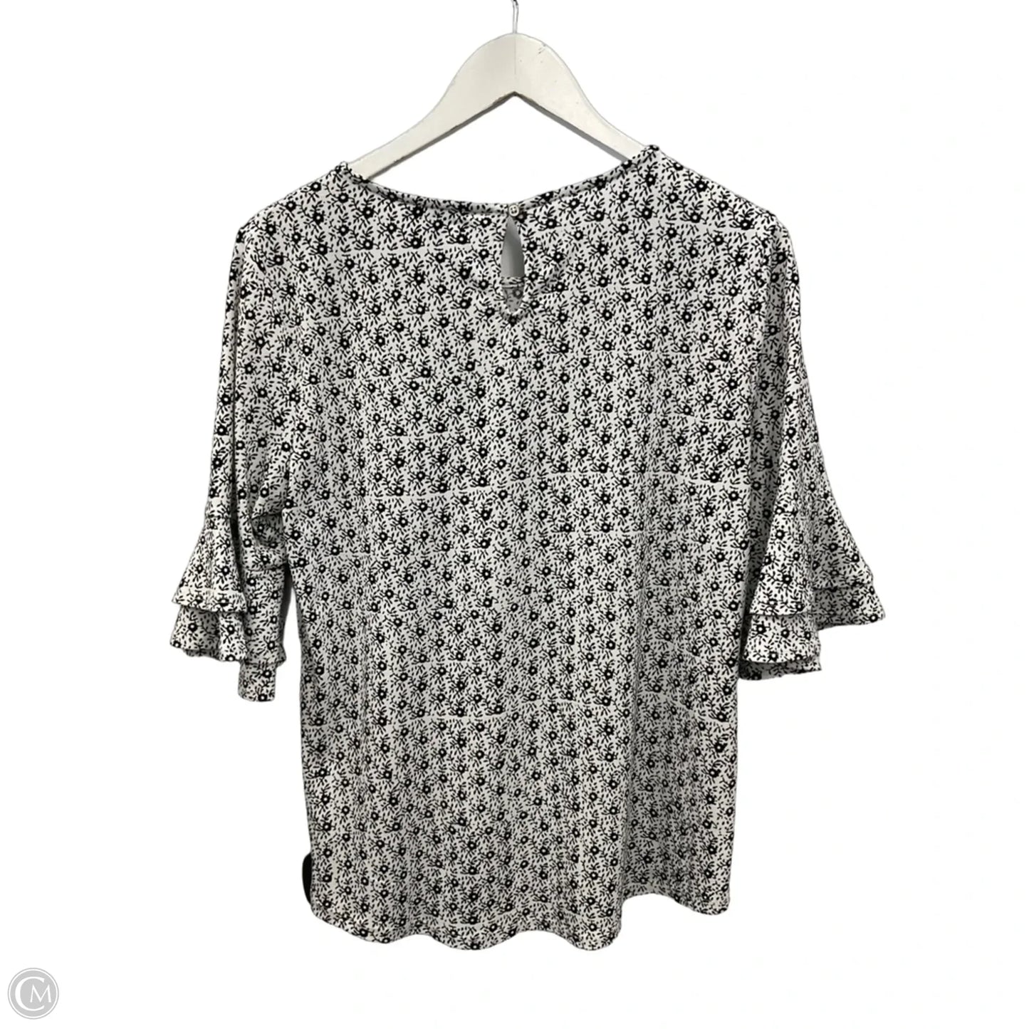 Top 3/4 Sleeve By Adrianna Papell In Floral Print, Size: M