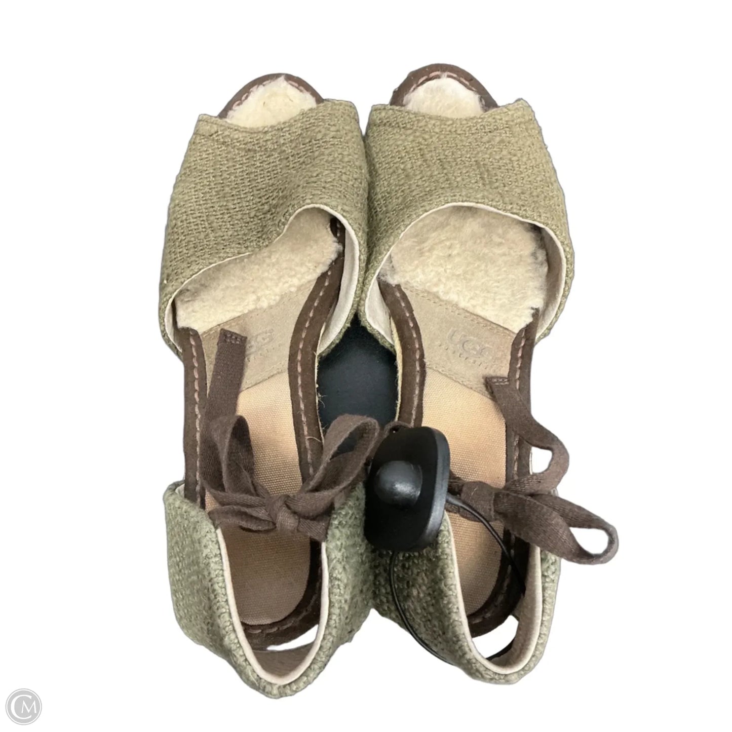 Sandals Designer By Ugg In Green, Size: 10