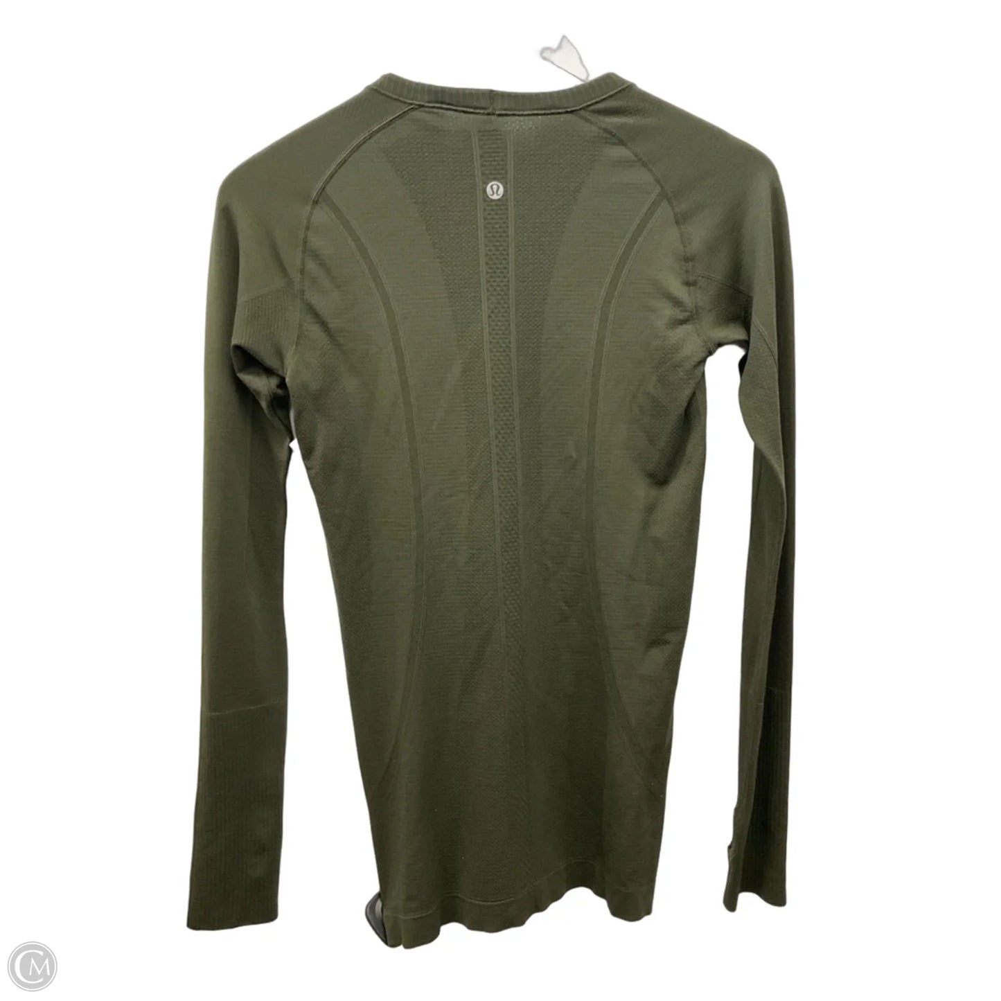 Athletic Top Long Sleeve Crewneck By Lululemon In Green, Size: M