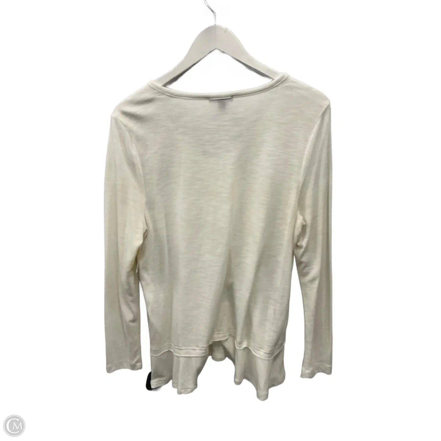 Top Long Sleeve By Clothes Mentor In White, Size: L