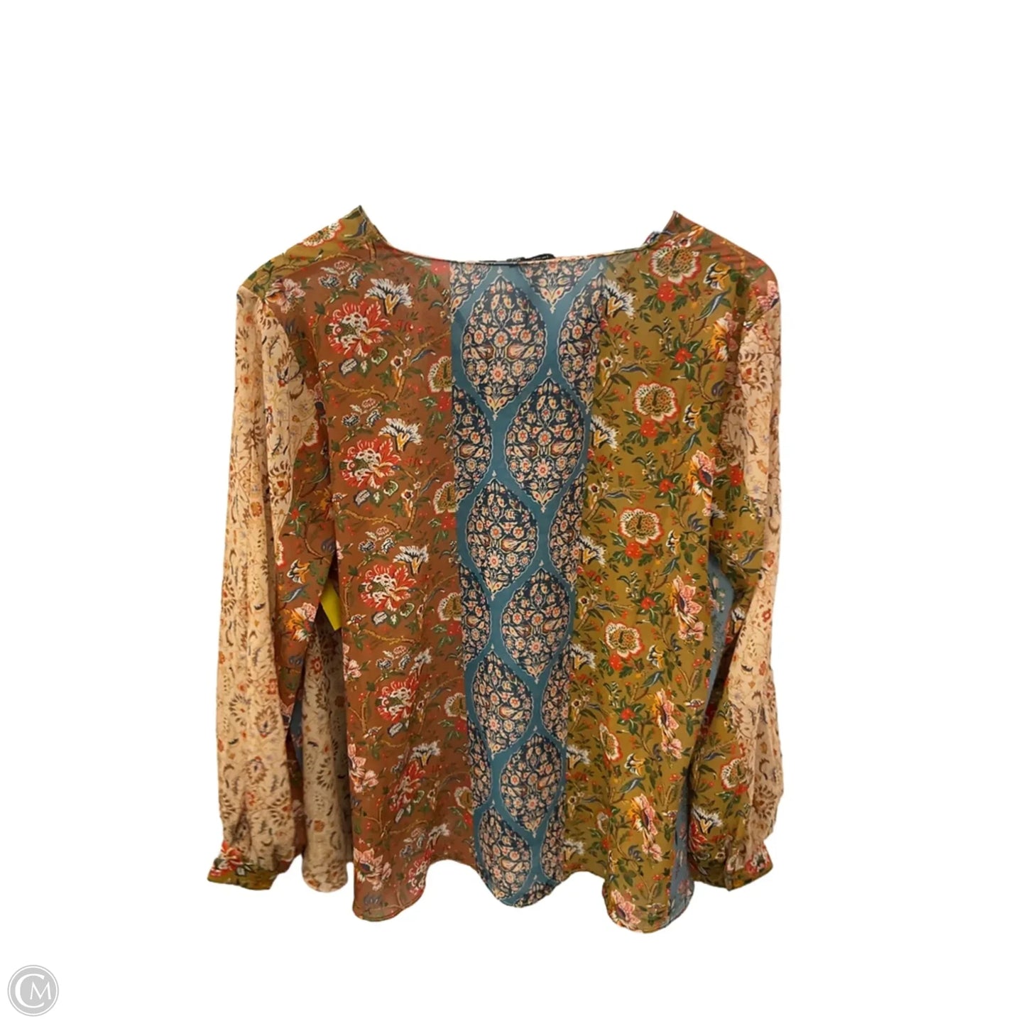 Top Long Sleeve By Joan Vass In Multi-colored, Size: M
